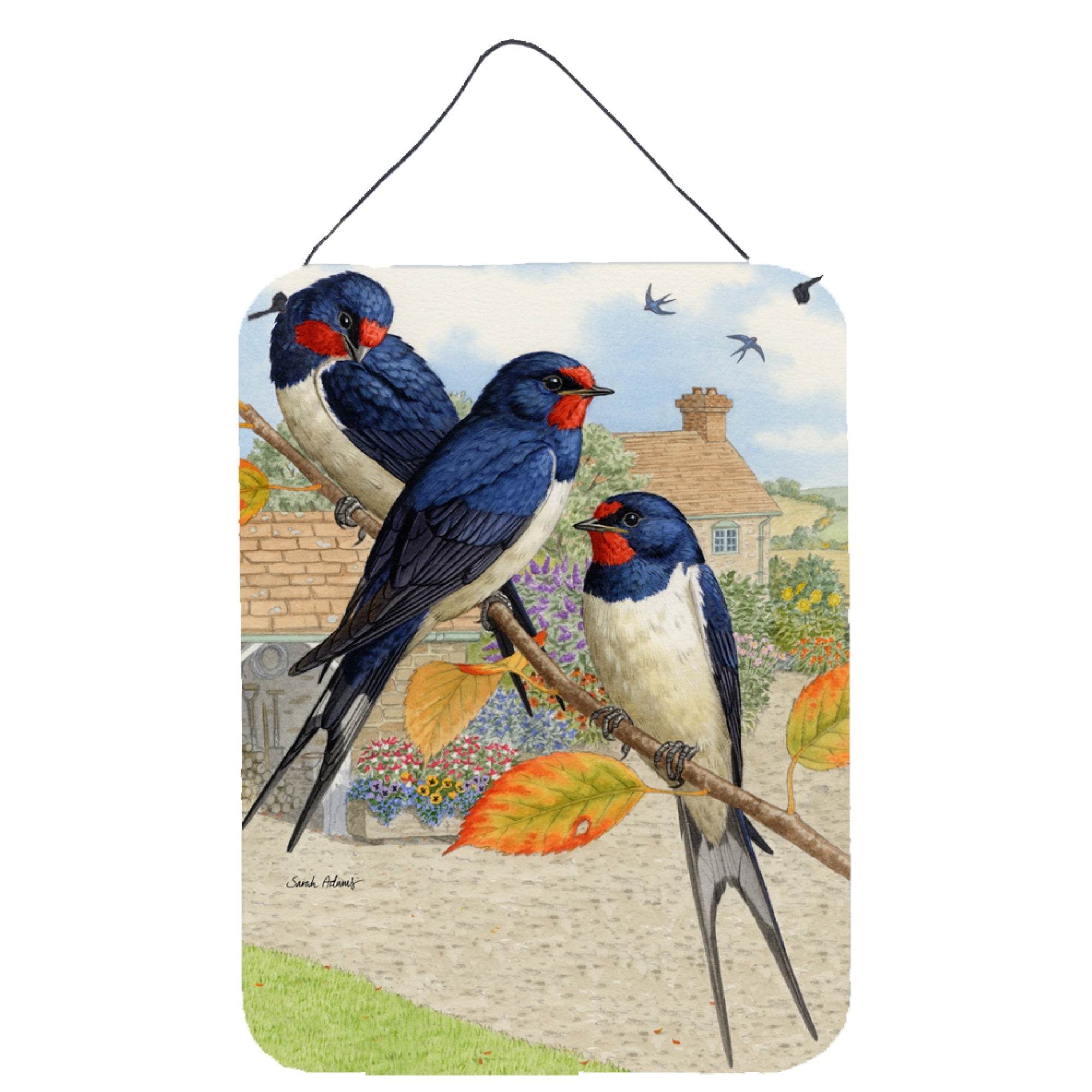 'Caroline'S Treasures Barn Swallows Wall Or Door Hanging Prints Asa2106Ds1216, 16Hx12W, Multicolor''
