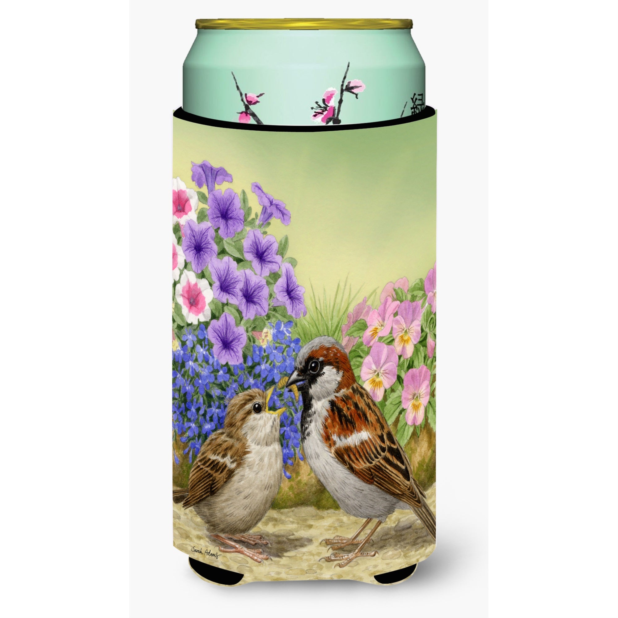 'Caroline'S Treasures Asa2112Tbc House Sparrows Tall Boy Koozie Hugger, Multicolor''