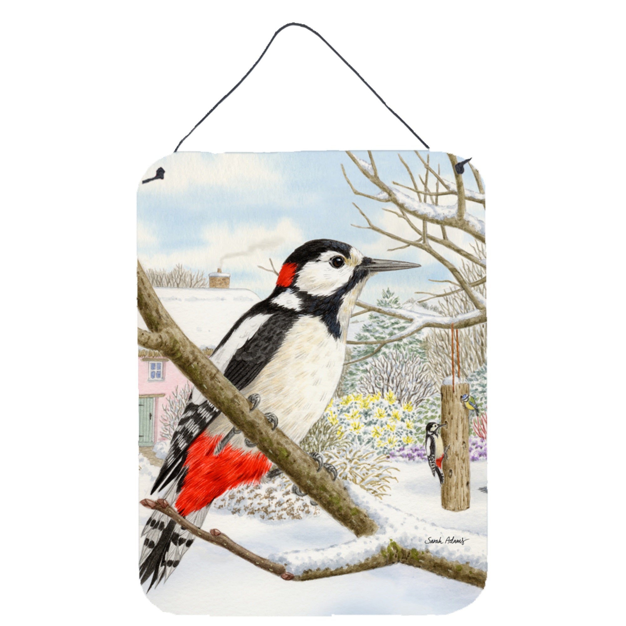 'Caroline'S Treasures Spotted Woodpecker Wall Or Door Hanging Prints Asa2113Ds1216, 16Hx12W, Multicolor''