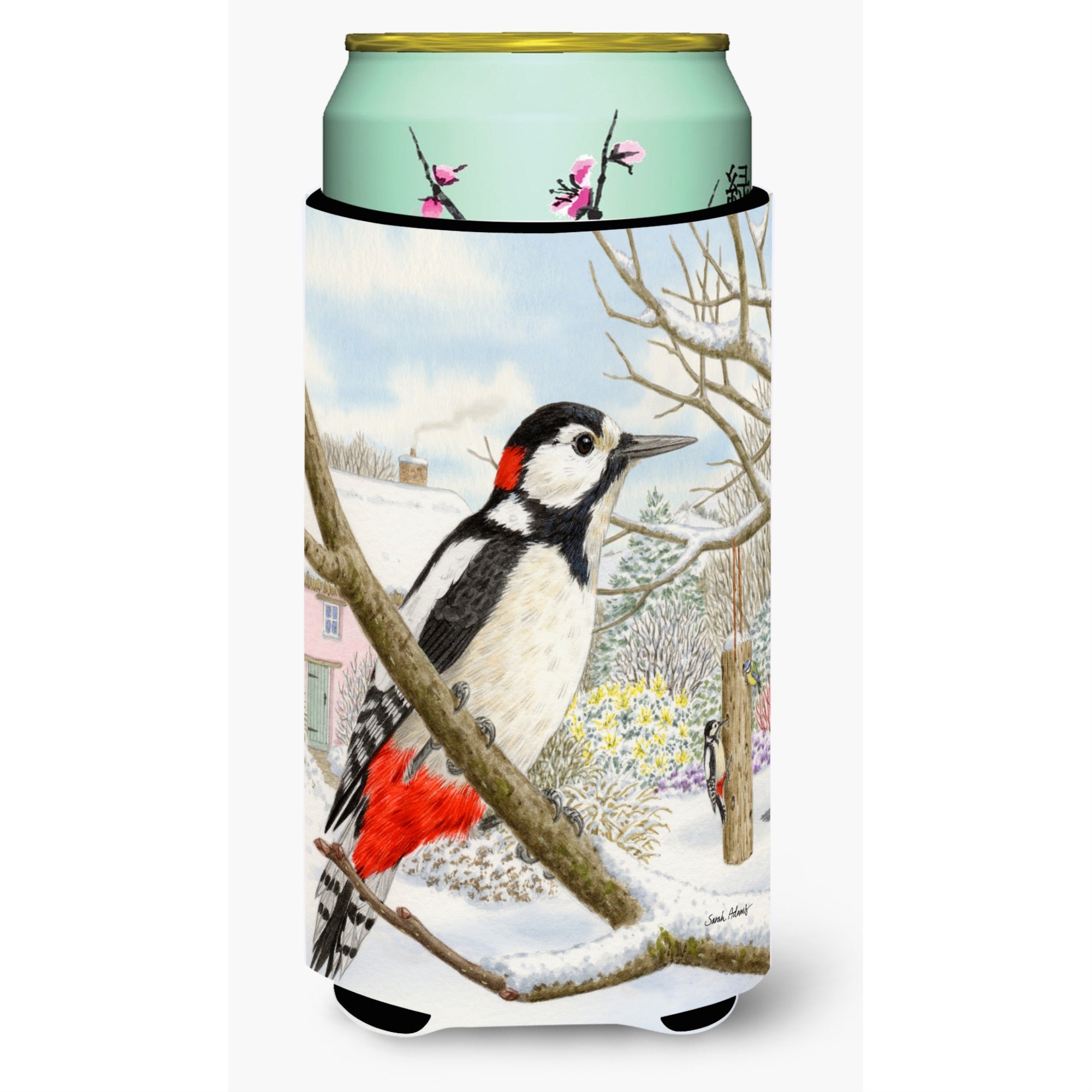 'Caroline'S Treasures Spotted Woodpecker Tall Boy Koozie Hugger, Multicolor''