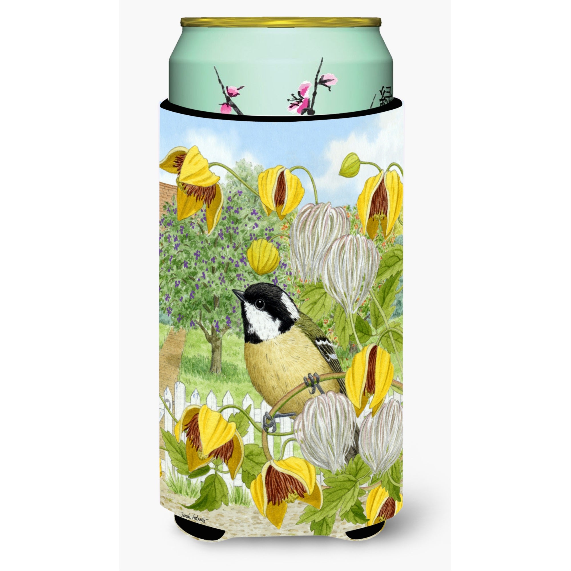 'Caroline'S Treasures Coal Tit Tall Boy Koozie Hugger, Multicolor''