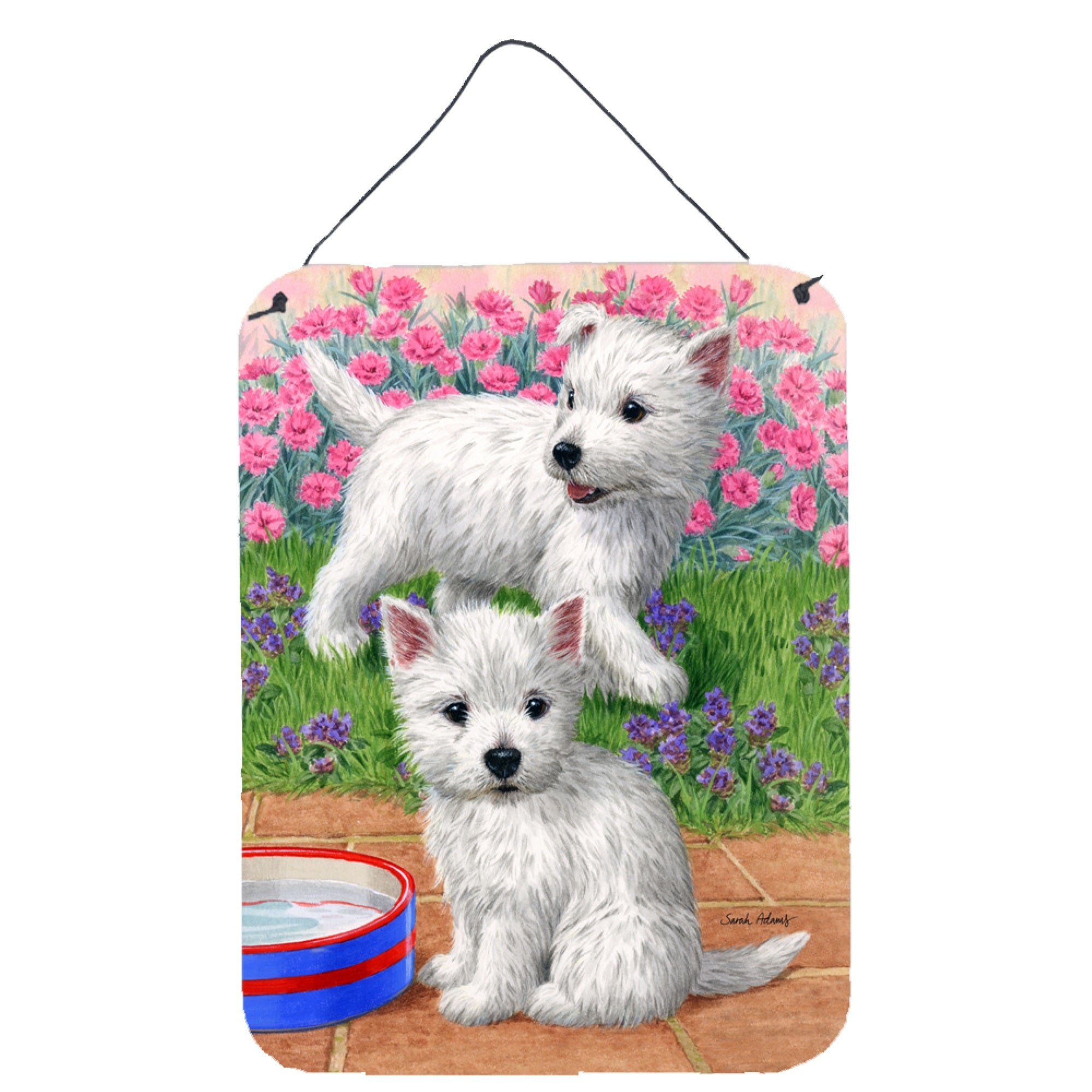 'Caroline'S Treasures Westie Pups Wall Or Door Hanging Prints Asa2117Ds1216, 16Hx12W, Multicolor''