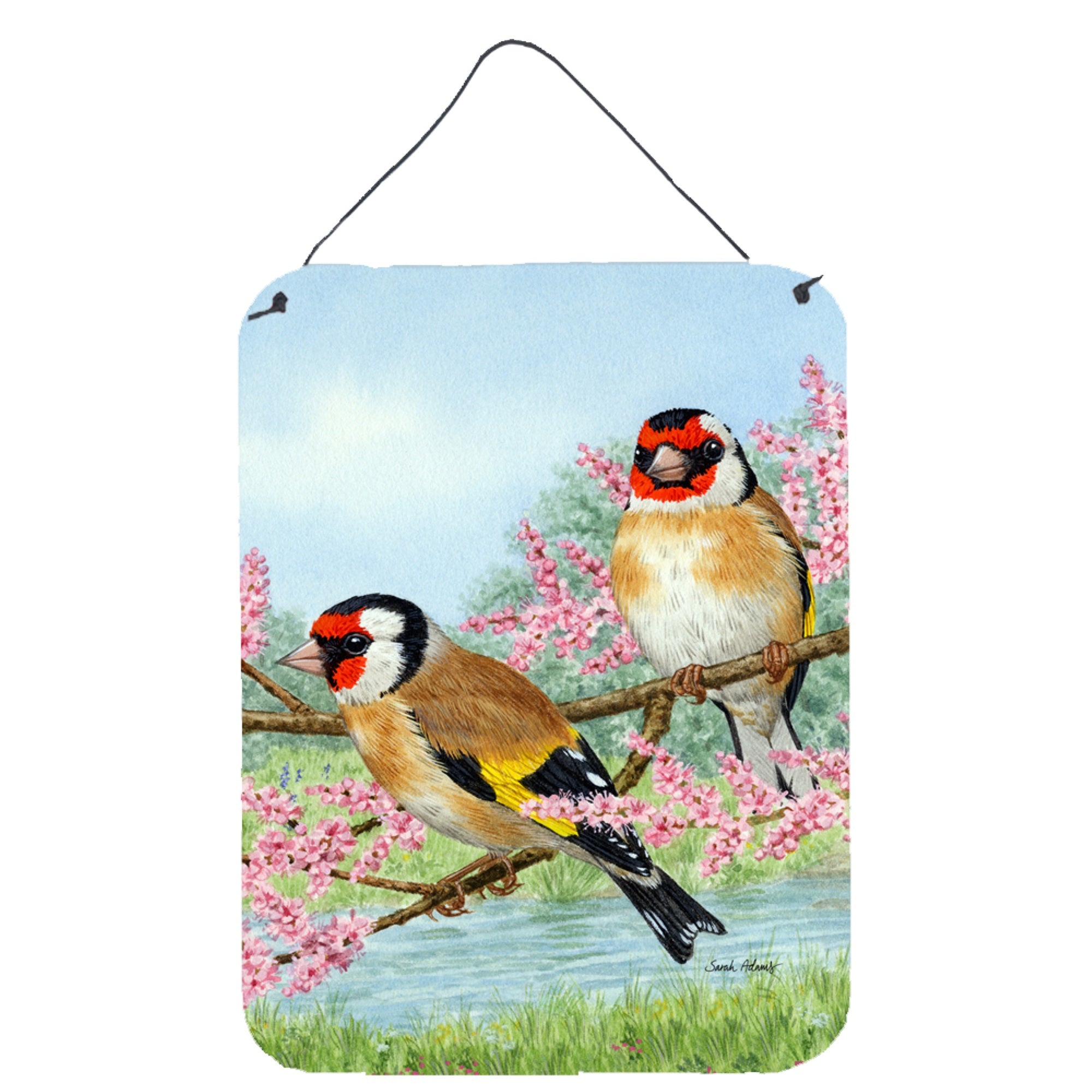 'Caroline'S Treasures European Goldfinches Wall Or Door Hanging Prints Asa2119Ds1216, 16Hx12W, Multicolor''