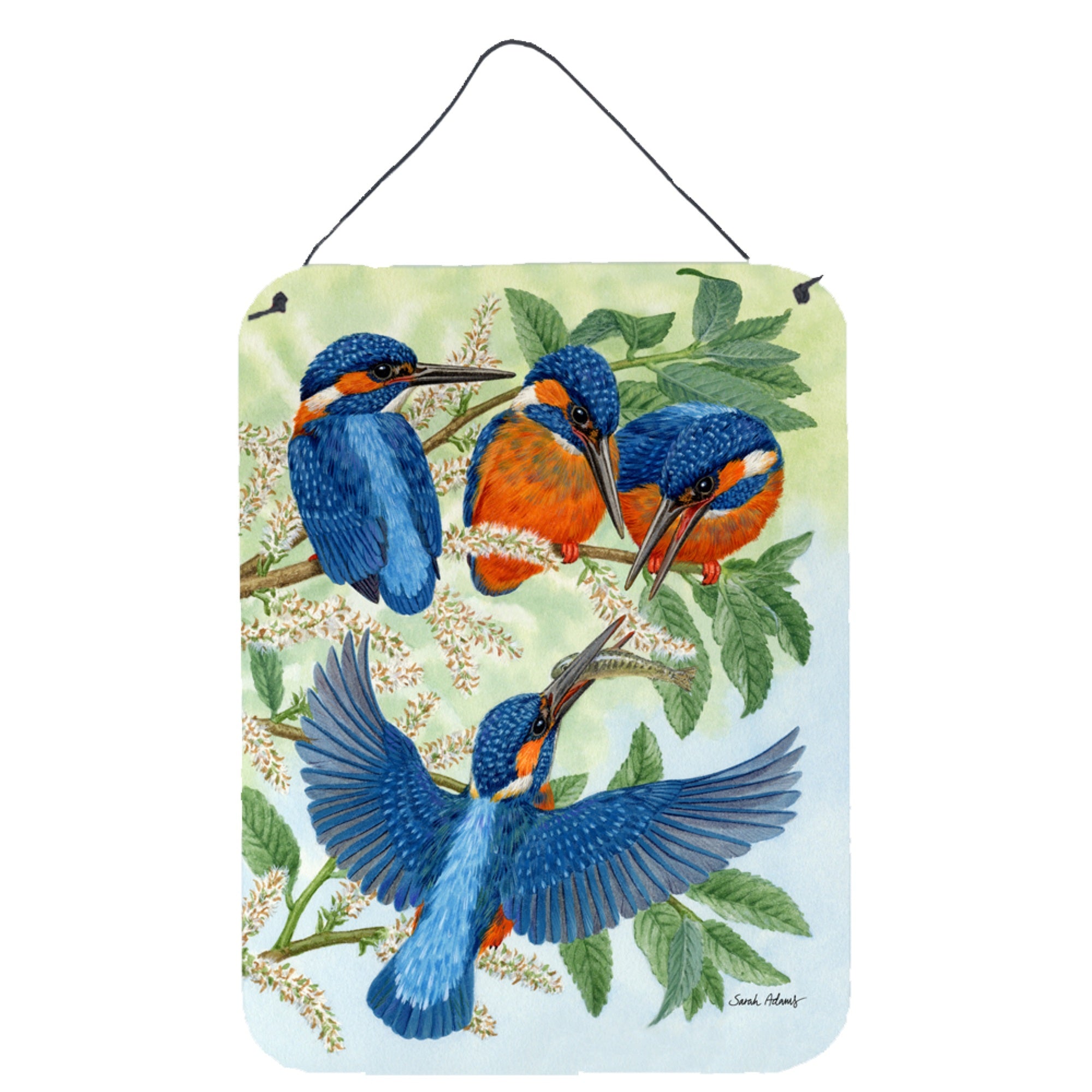 'Caroline'S Treasures Kingfisher Family Wall Or Door Hanging Prints Asa2120Ds1216, 16Hx12W, Multicolor''