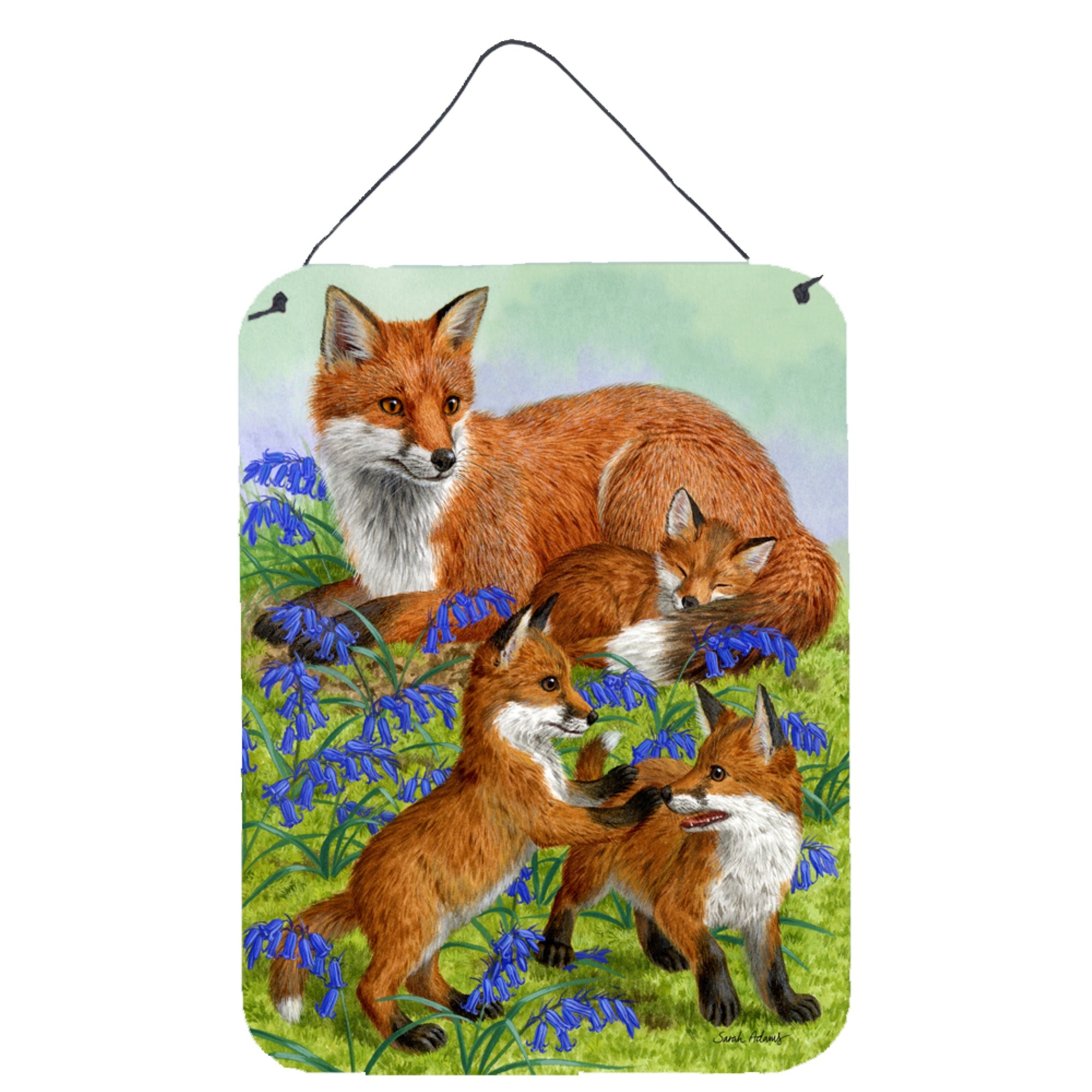 'Caroline'S Treasures Fox Family Wall Or Door Hanging Prints Asa2123Ds1216, 16Hx12W, Multicolor''
