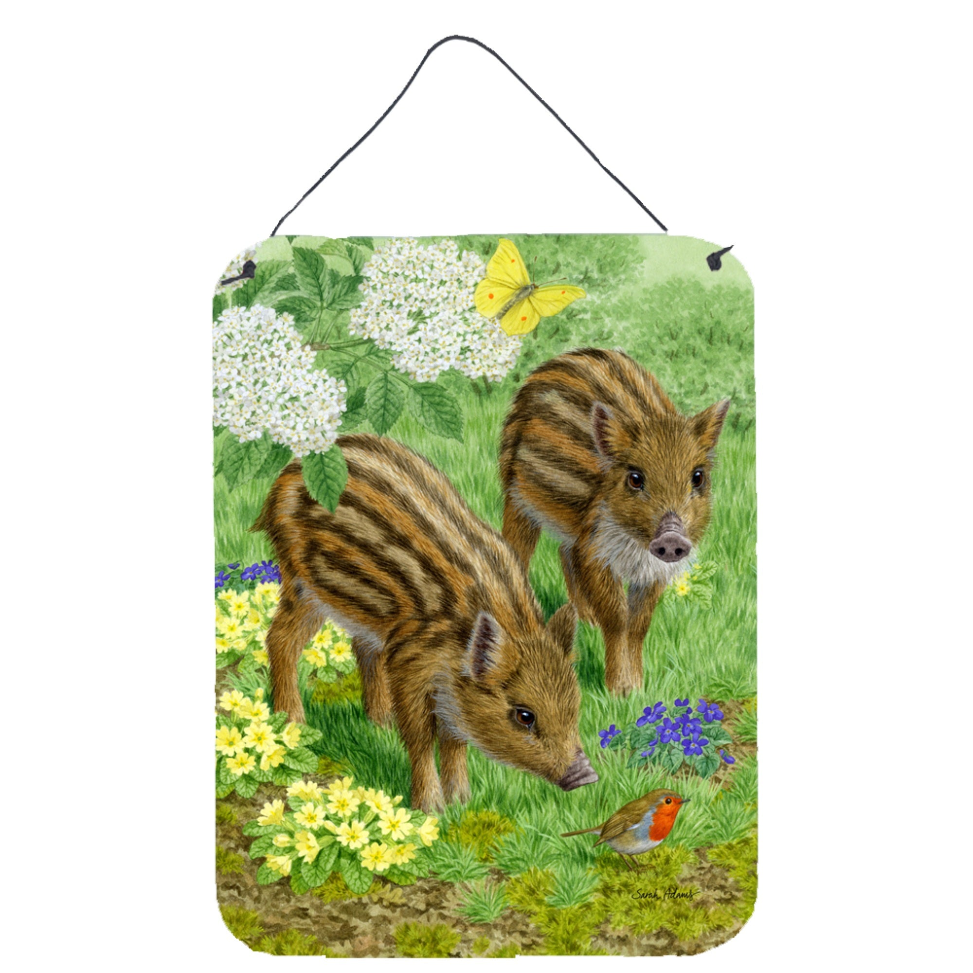 'Caroline'S Treasures Wild Boar Wall Or Door Hanging Prints Asa2124Ds1216, 16Hx12W, Multicolor''