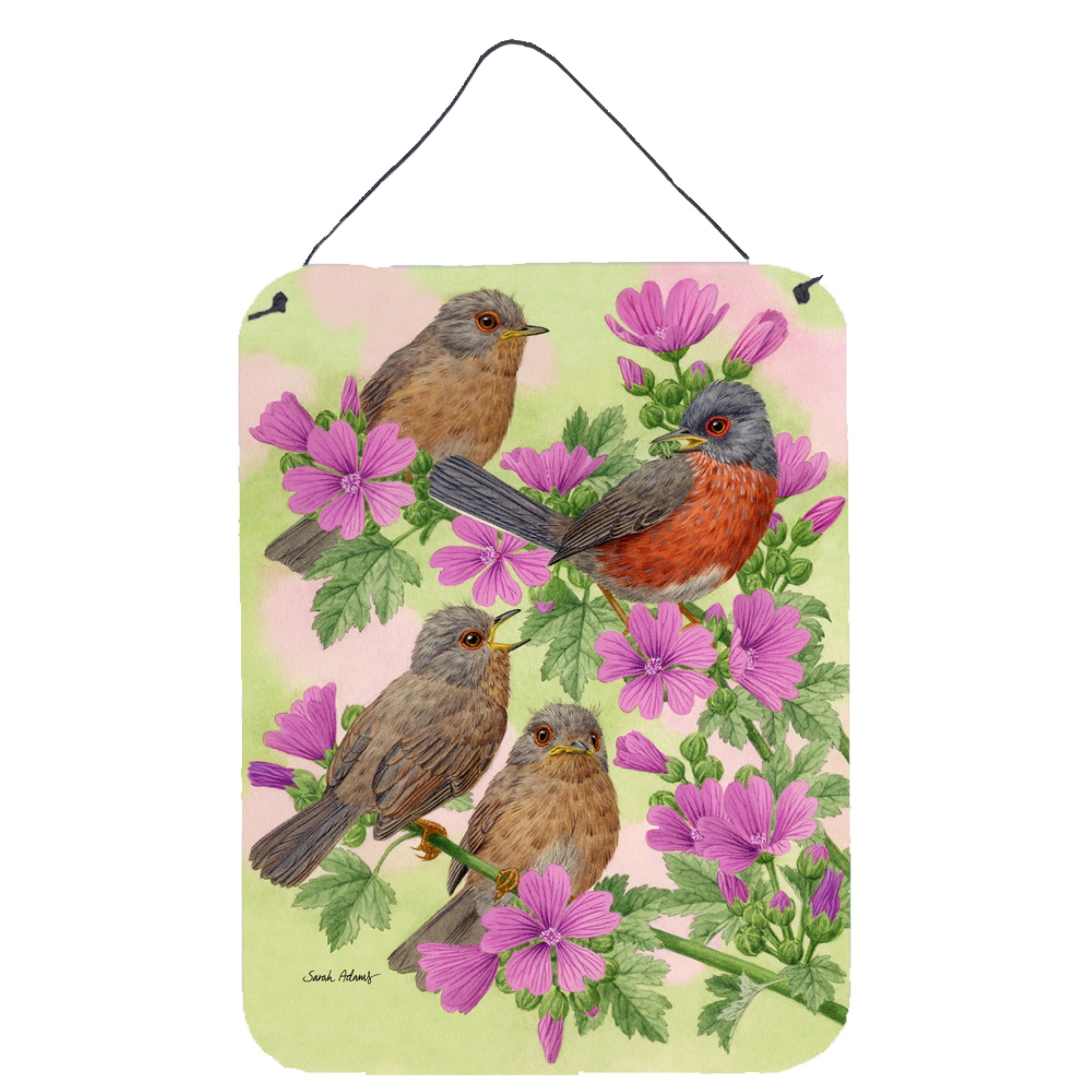 'Caroline'S Treasures Warbler Family Wall Or Door Hanging Prints Asa2127Ds1216, 16Hx12W, Multicolor''