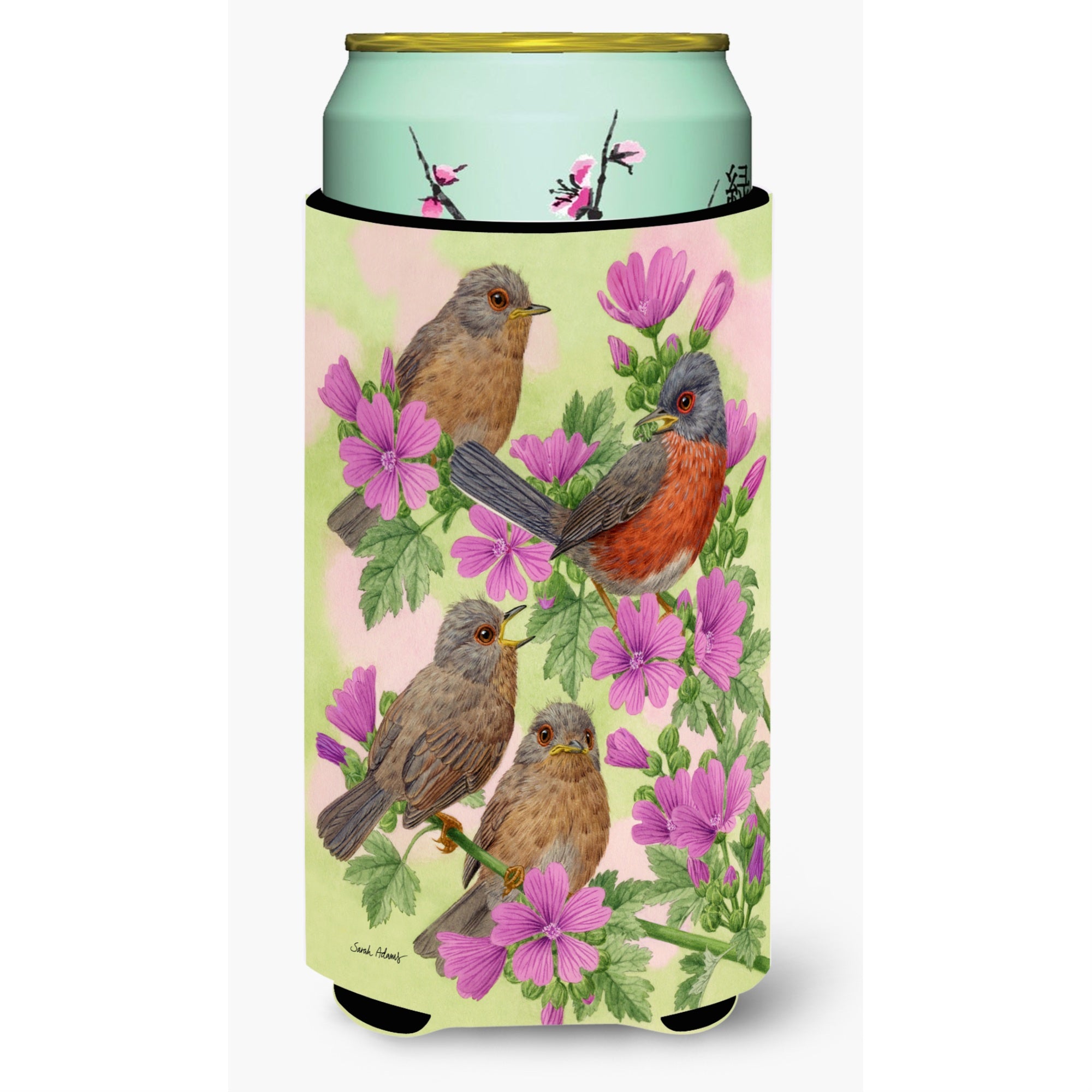 'Caroline'S Treasures Warbler Family Tall Boy Koozie Hugger, Multicolor''