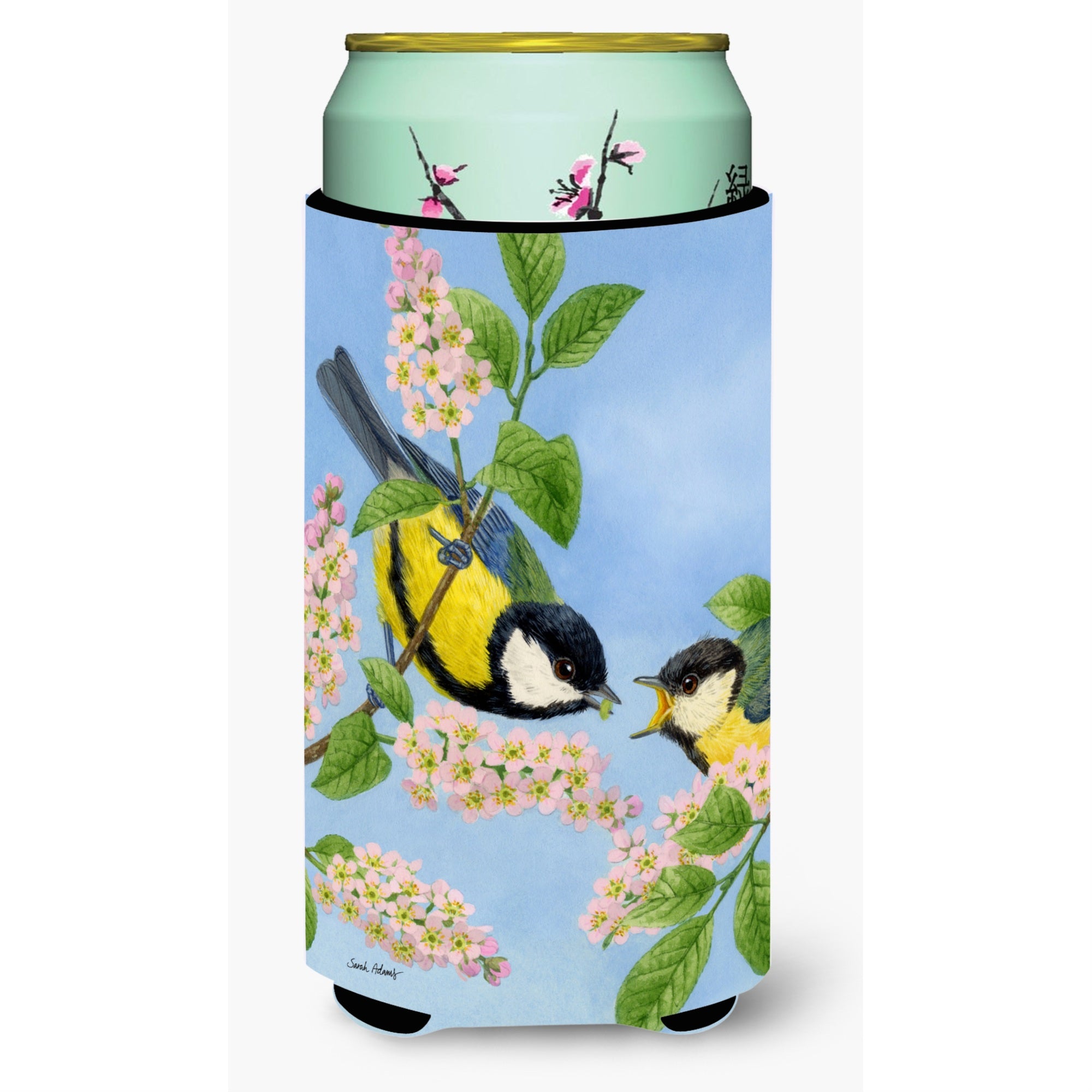 'Caroline'S Treasures Eurasian Blue Tits Birds Tall Boy Koozie Hugger, Multicolor''