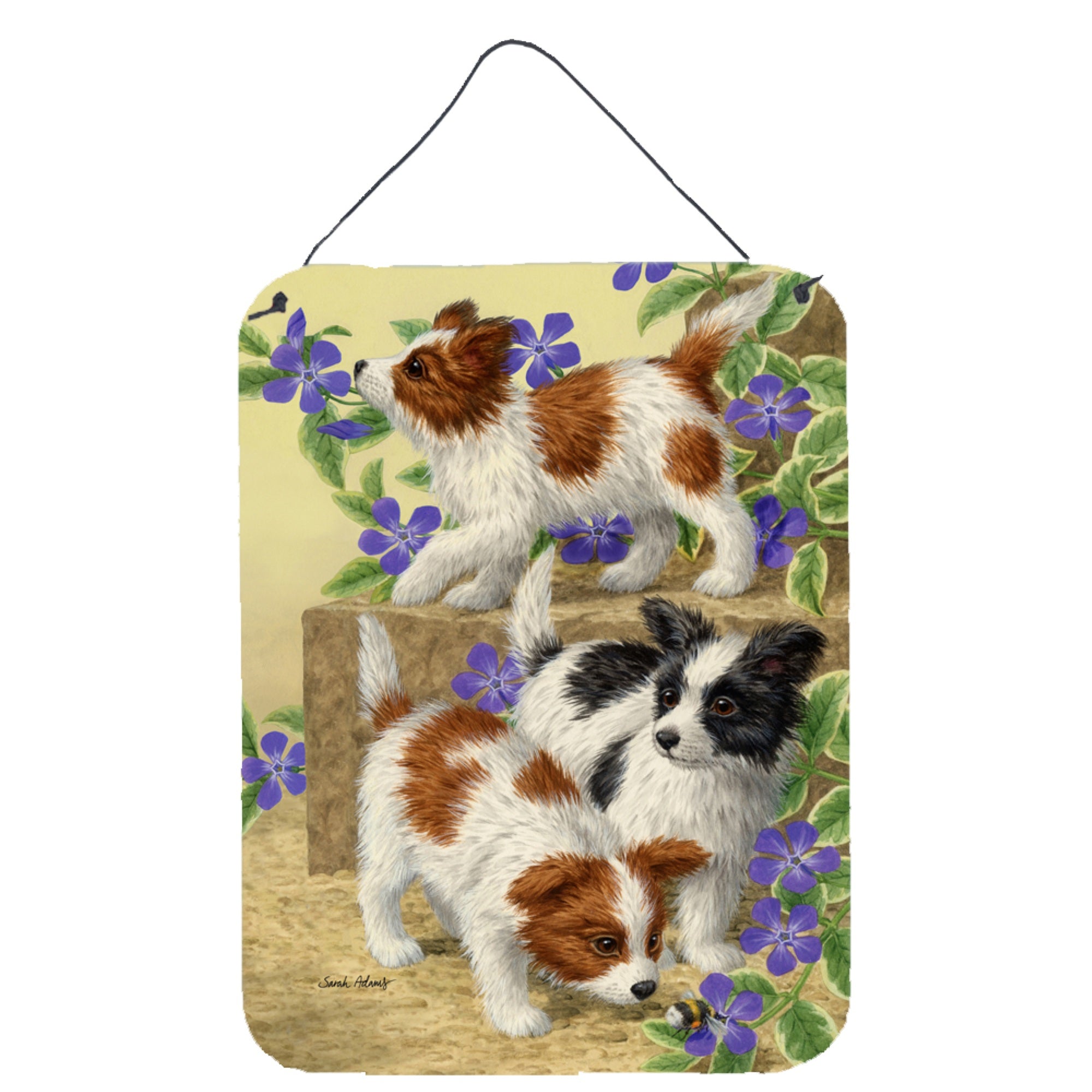 'Caroline'S Treasures Papillon Pups Wall Or Door Hanging Prints Asa2129Ds1216, 16Hx12W, Multicolor''