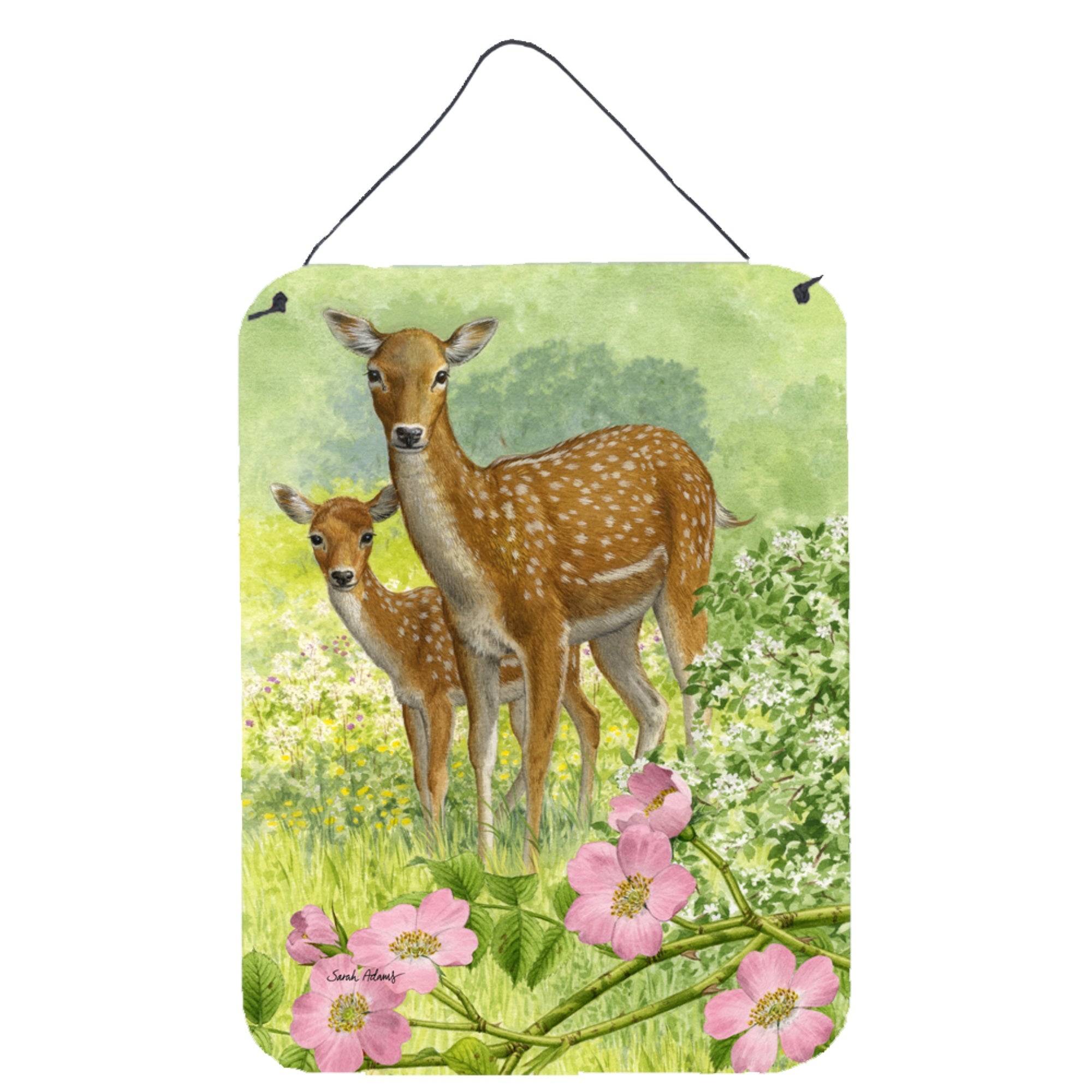 'Caroline'S Treasures Fallow Deer & Calf Wall Or Door Hanging Prints Asa2130Ds1216, 16Hx12W, Multicolor''