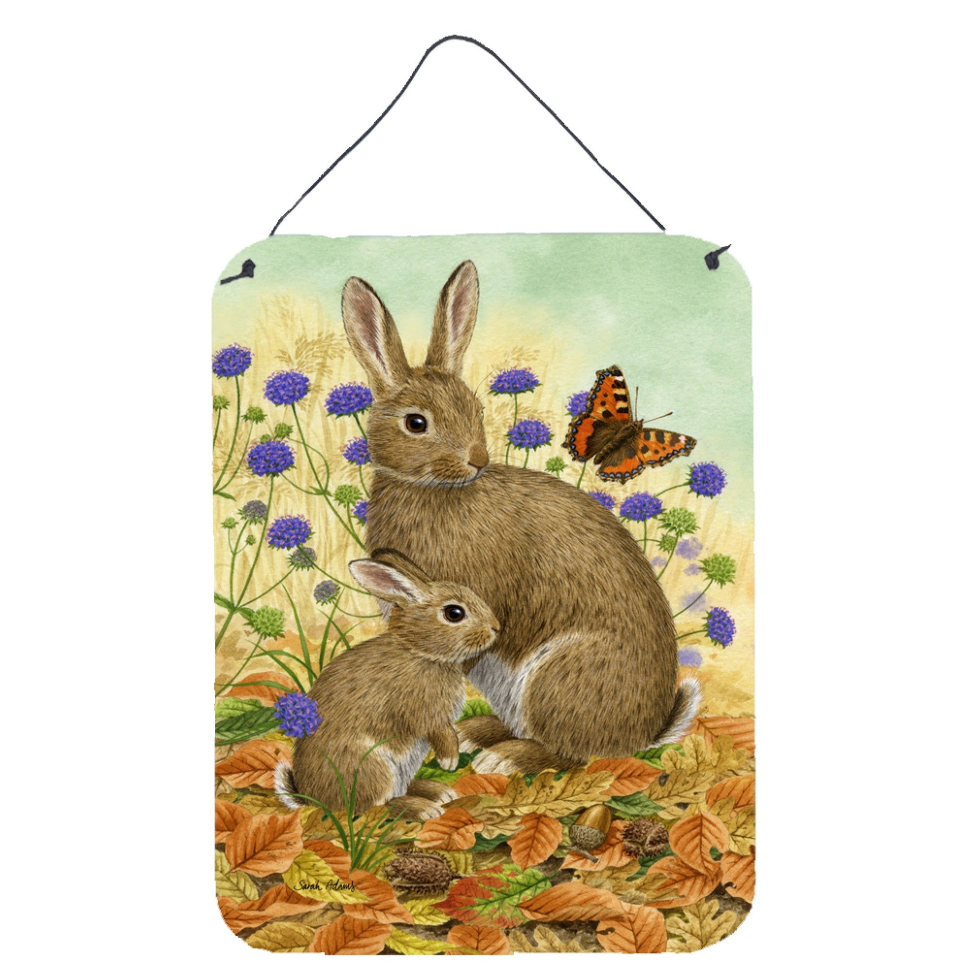 'Caroline'S Treasures Rabbit & Baby Wall Or Door Hanging Prints Asa2132Ds1216, 16Hx12W, Multicolor''