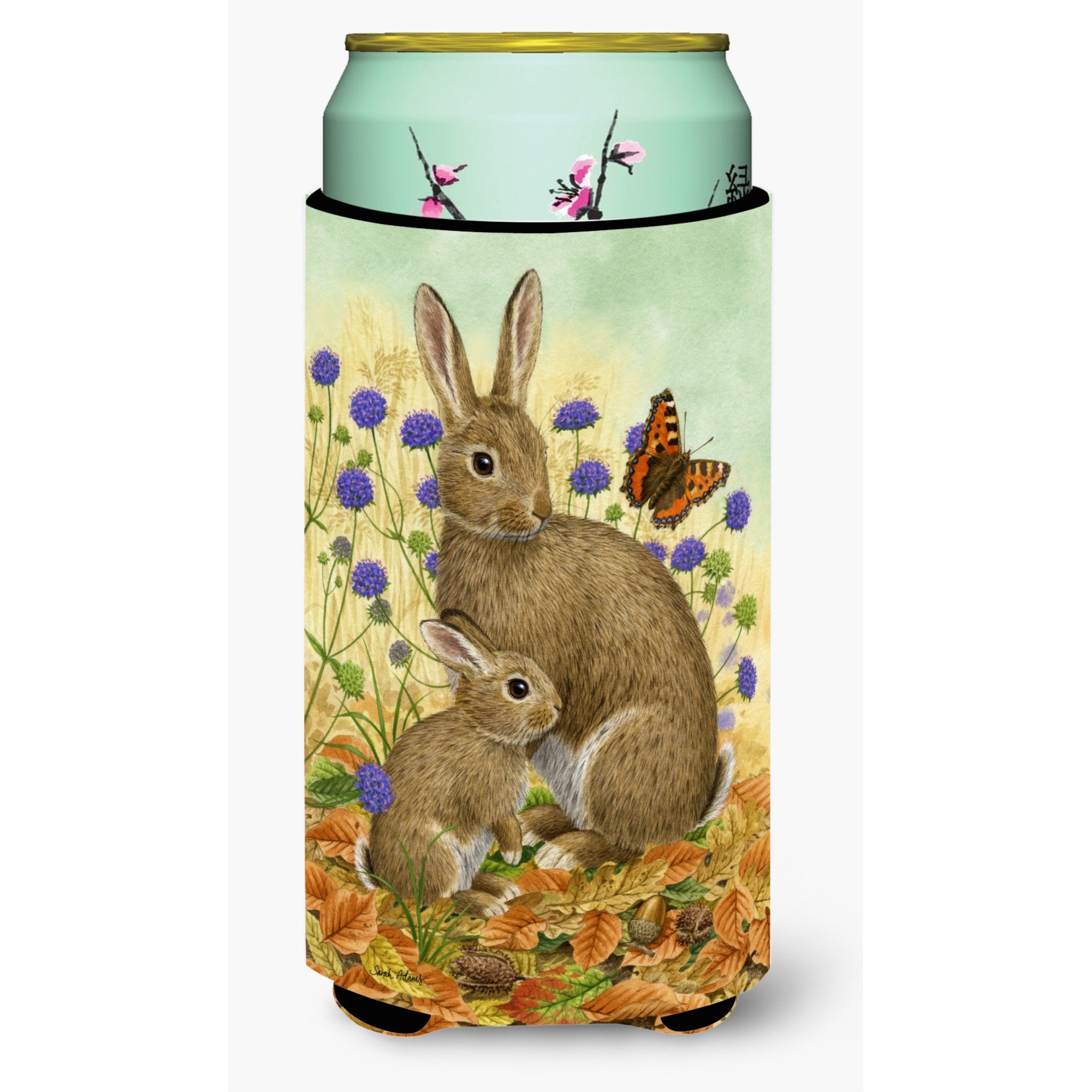 'Caroline'S Treasures Rabbit And Baby Tall Boy Koozie Hugger, Multicolor''