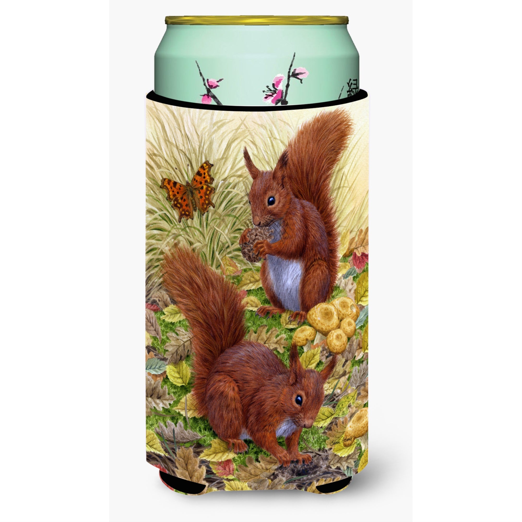 'Caroline'S Treasures Red Squirrels Tall Boy Koozie Hugger, Multicolor''