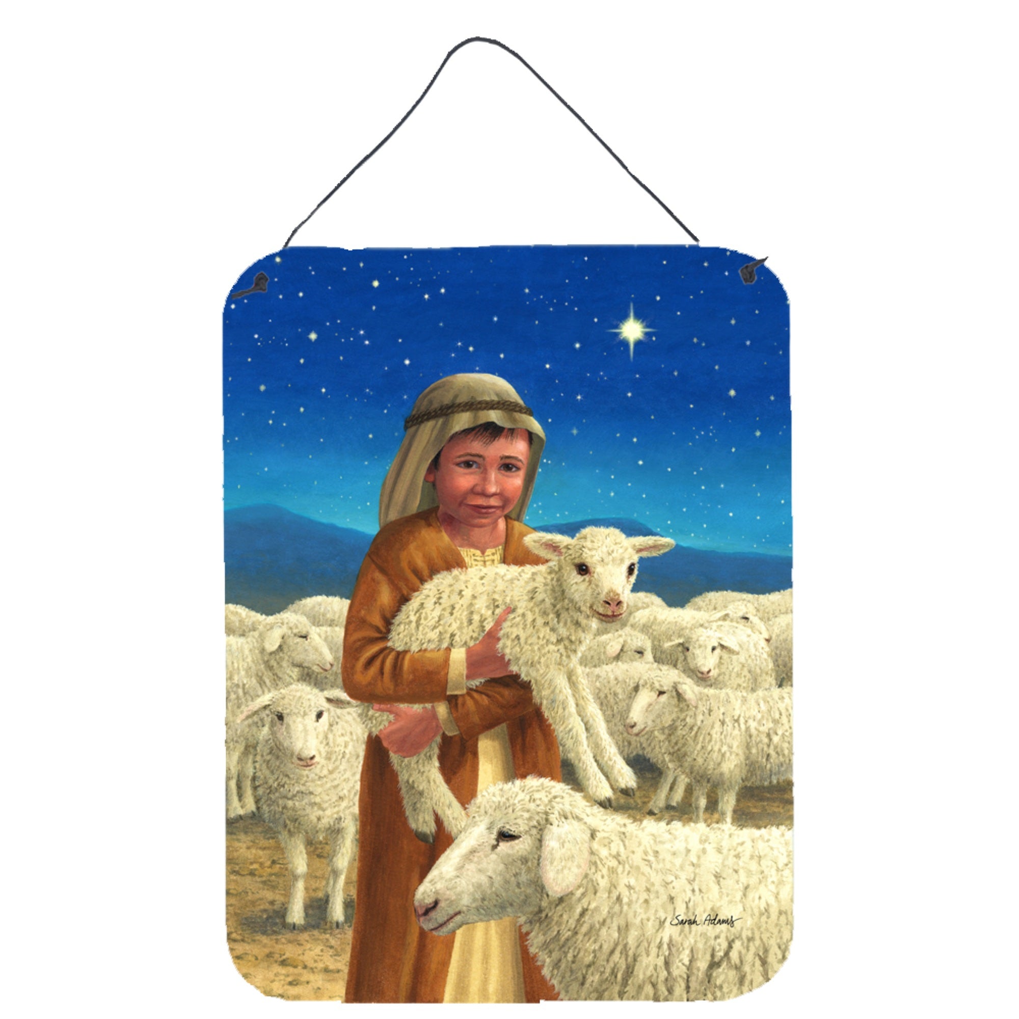 'Caroline'S Treasures Shepherd And His Sheep Wall Or Door Hanging Prints Asa2141Ds1216, 16Hx12W, Multicolor''