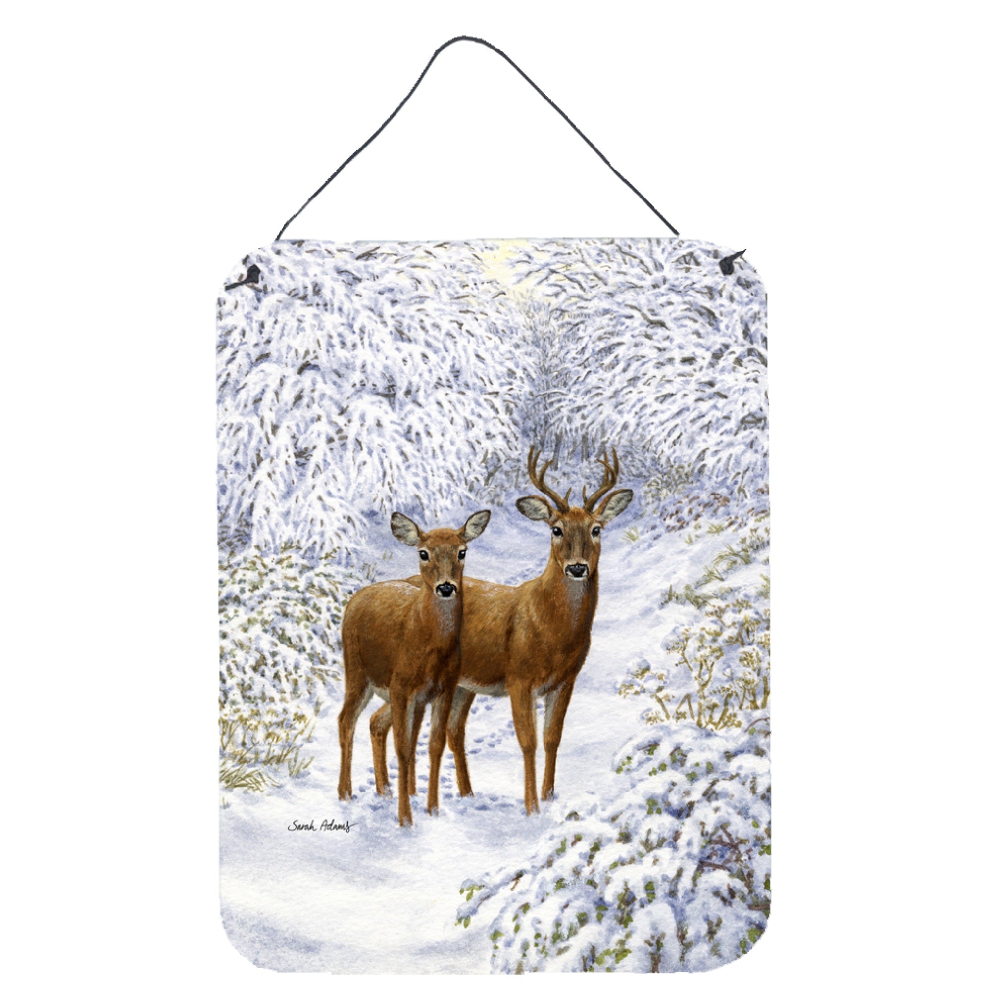 'Caroline'S Treasures Two Deer Wall Or Door Hanging Prints Asa2148Ds1216, 16Hx12W, Multicolor''