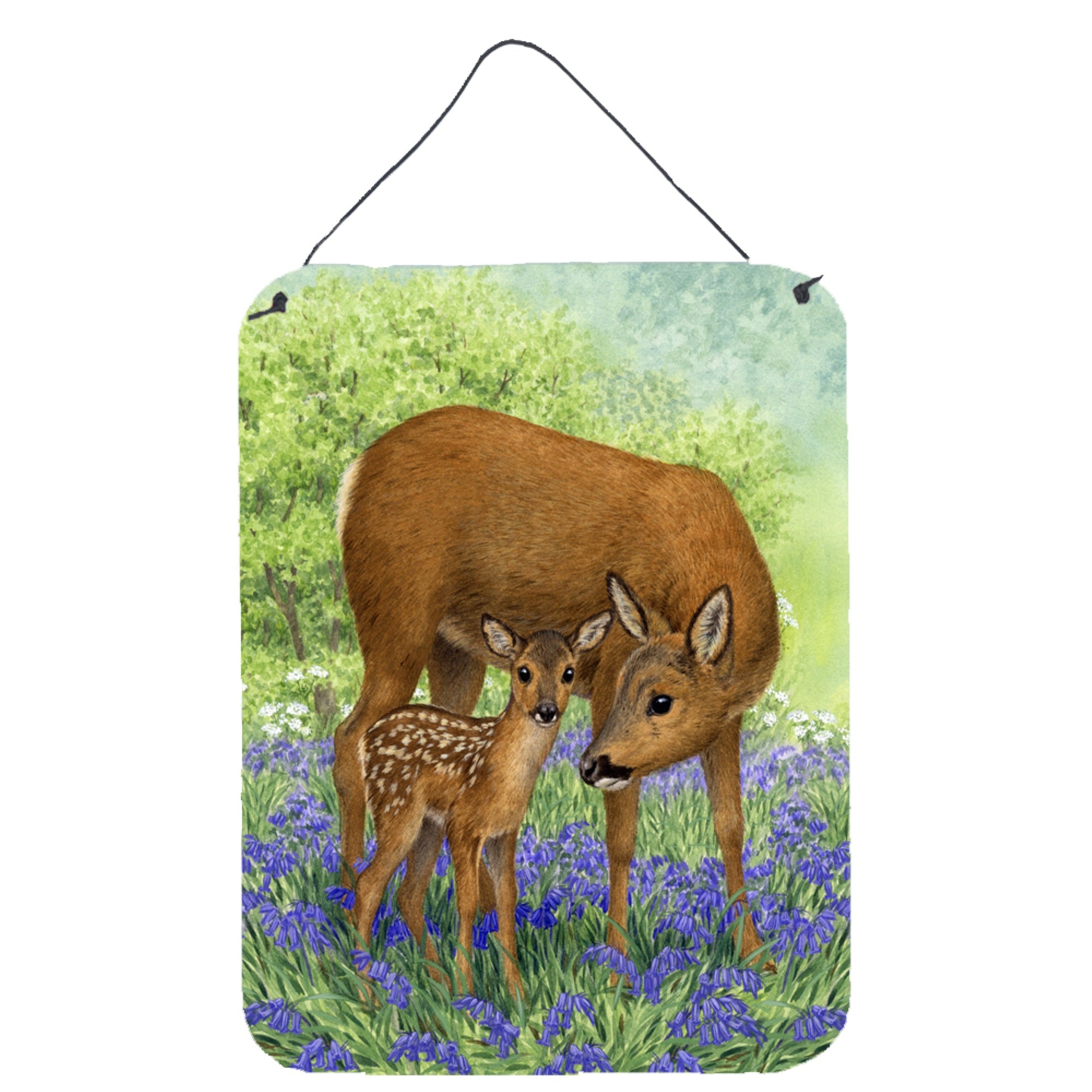 'Caroline'S Treasures Deer & Fawn Wall Or Door Hanging Prints Asa2151Ds1216, 16Hx12W, Multicolor''