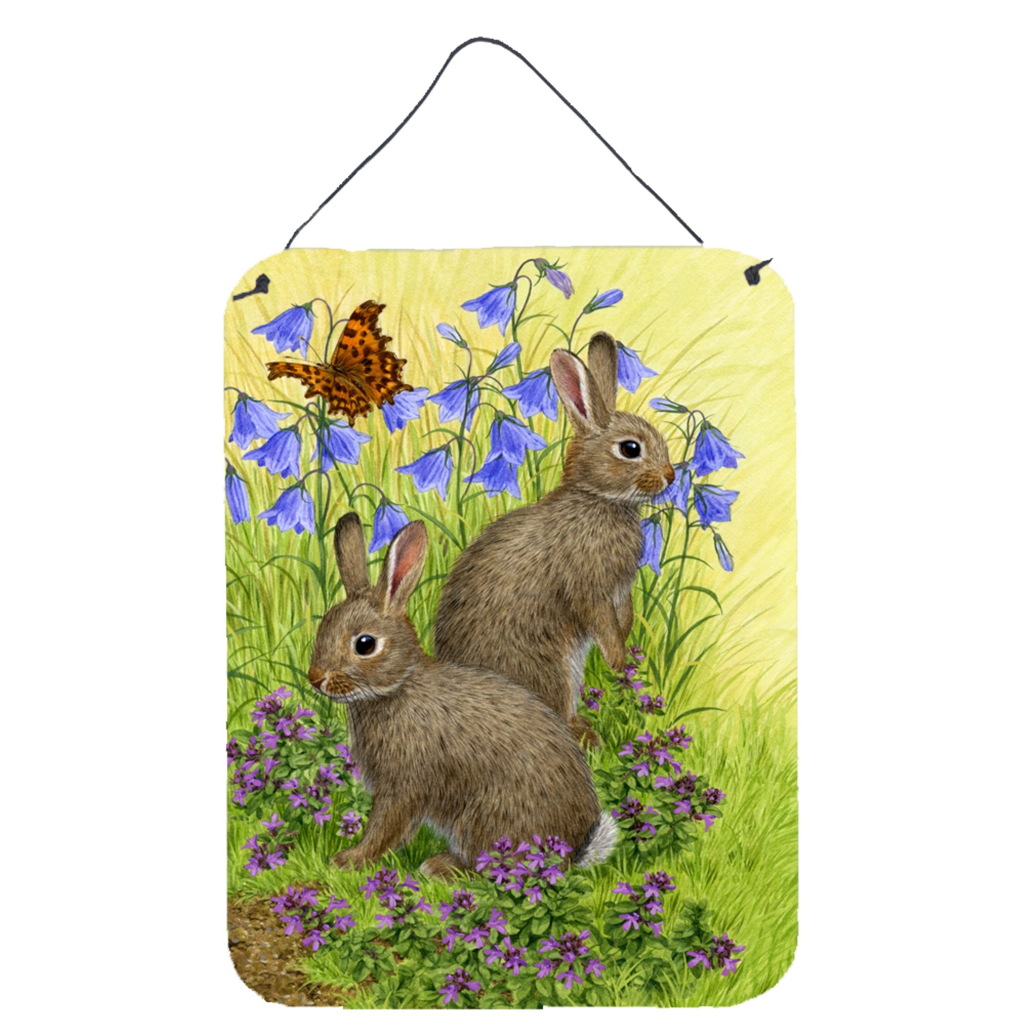 'Caroline'S Treasures Rabbits Wall Or Door Hanging Prints Asa2152Ds1216, 16Hx12W, Multicolor''