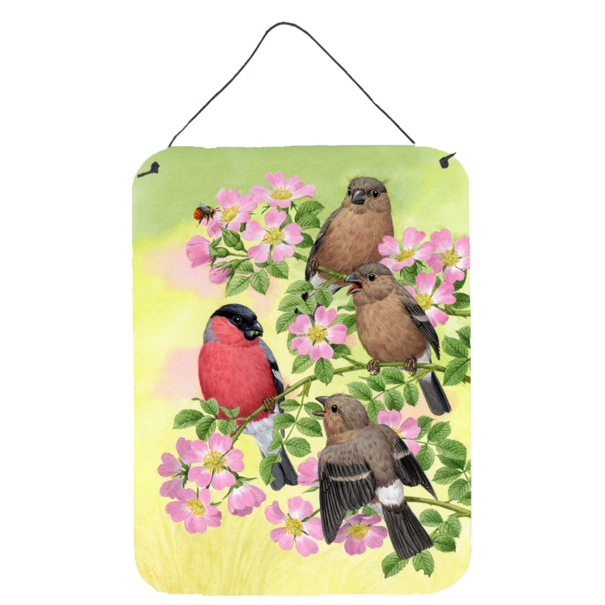 'Caroline'S Treasures Eurasian Bullfinches Wall Or Door Hanging Prints Asa2154Ds1216, 16Hx12W, Multicolor''