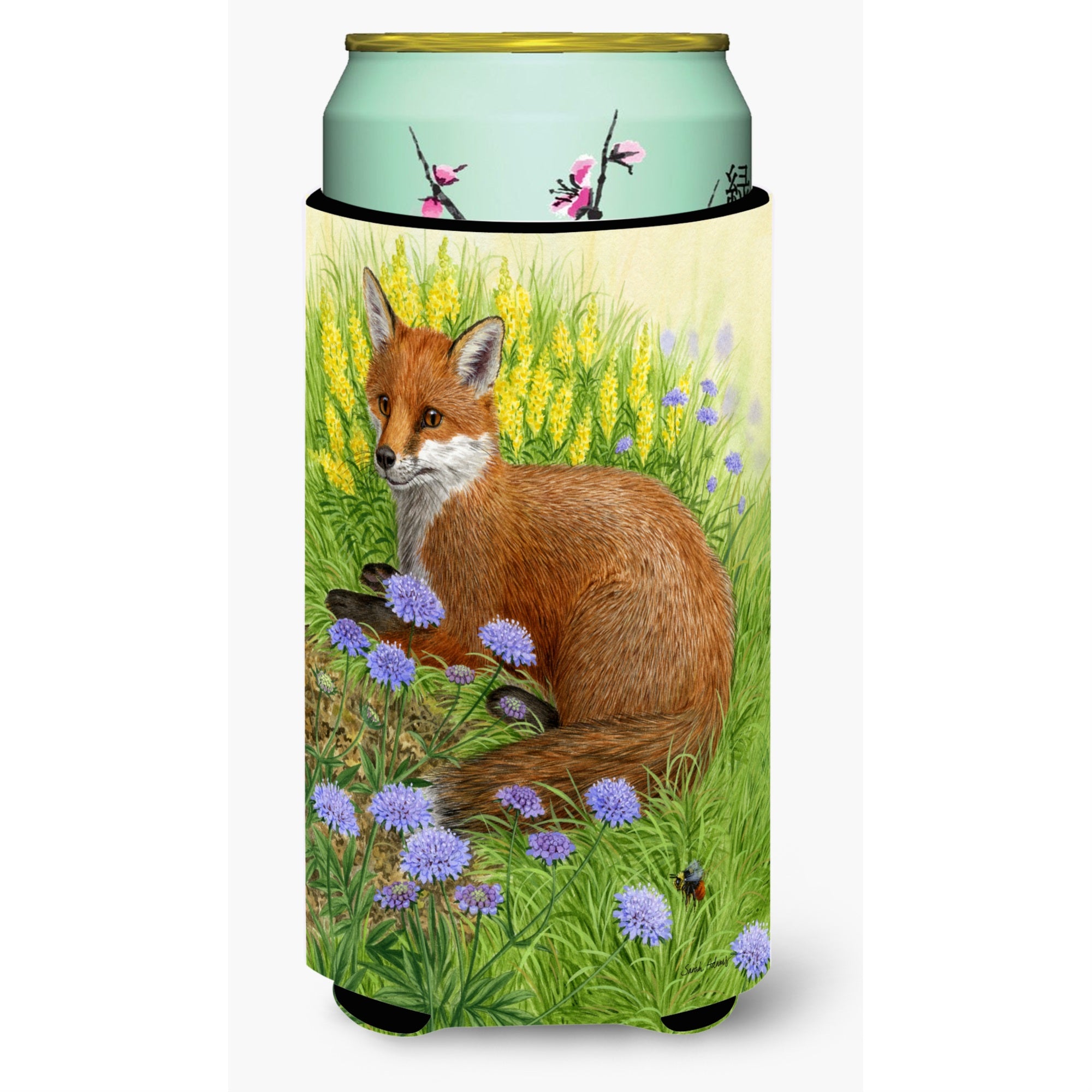 'Caroline'S Treasures Springtime Fox Tall Boy Koozie Hugger, Multicolor''