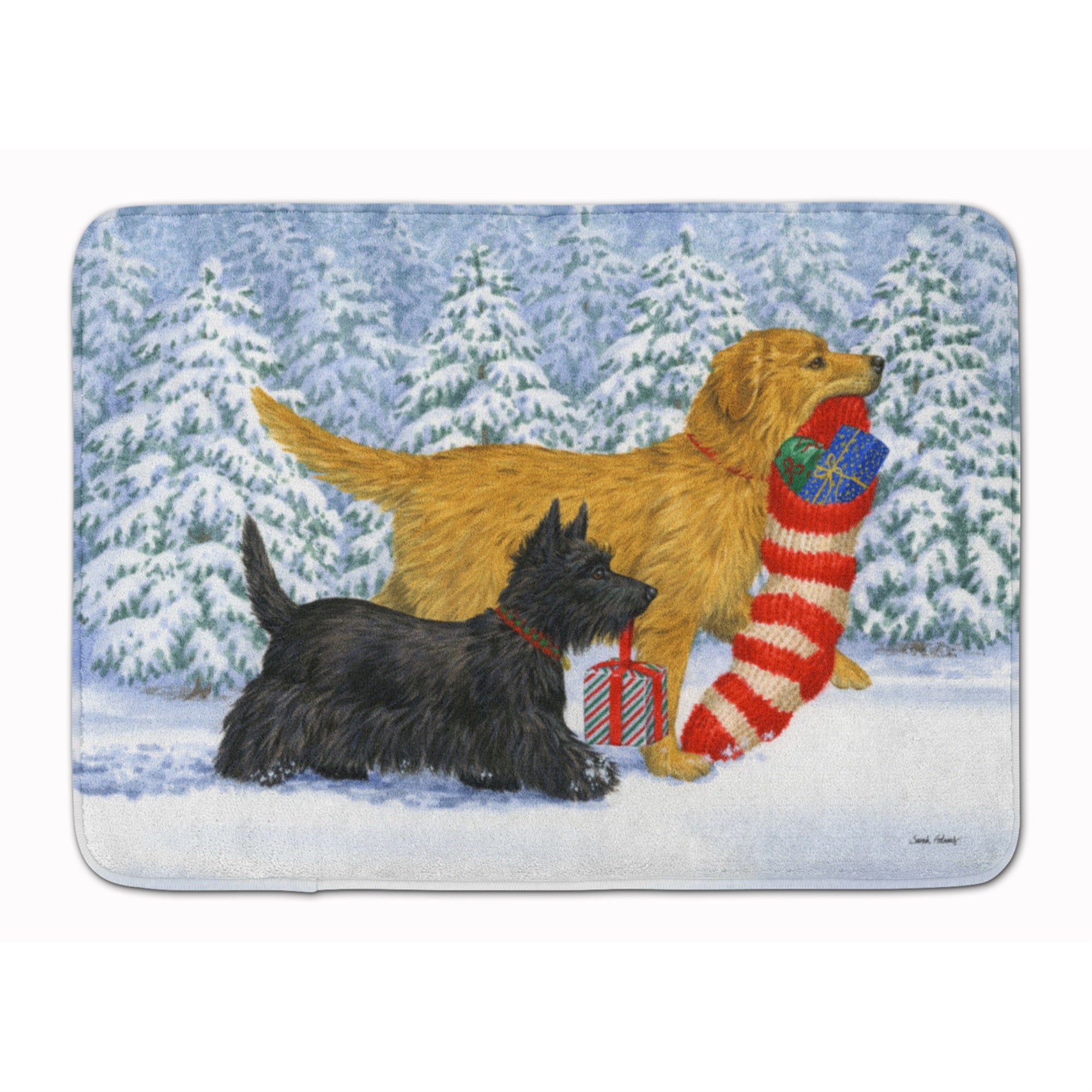 'Caroline'S Treasures Golden Retriever Keep Up There Scottie Floor Mat, 19'''' X 27'''', Multicolor''