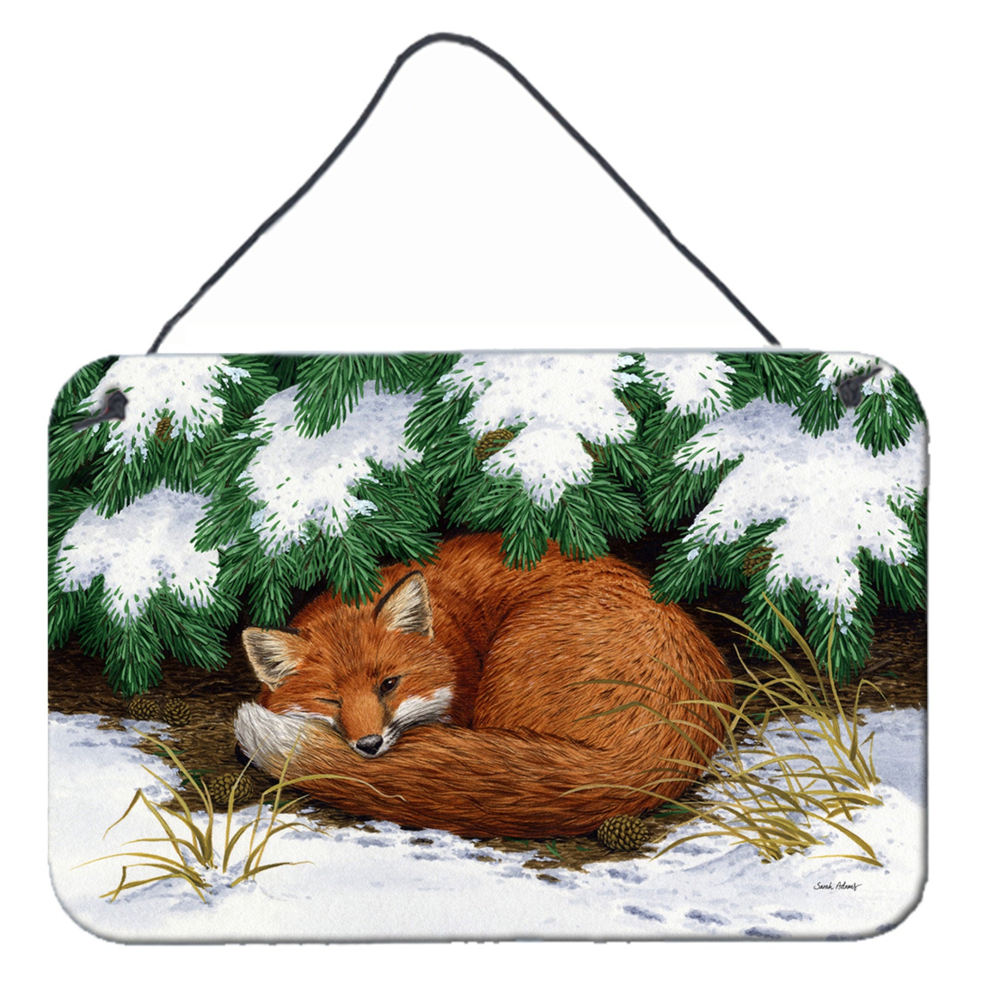 'Caroline'S Treasures Naptime Fox Wall Or Door Hanging Prints Asa2185Ds812, 8Hx12W, Multicolor''