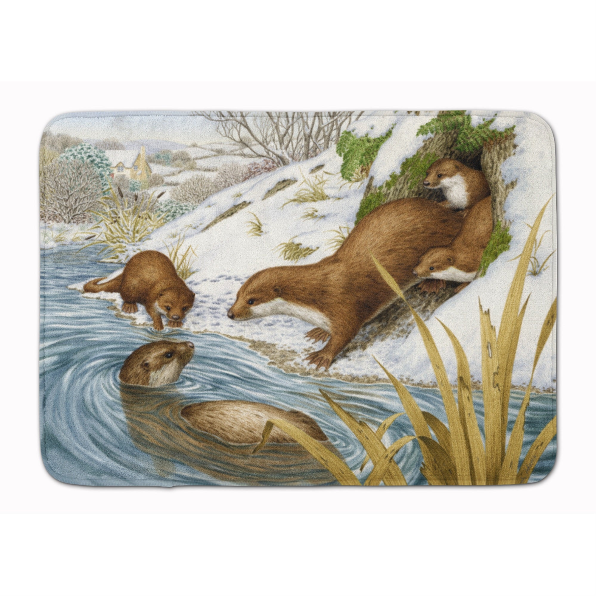 'Caroline'S Treasures Playtime Otters Floor Mat, 19'''' X 27'''', Multicolor''