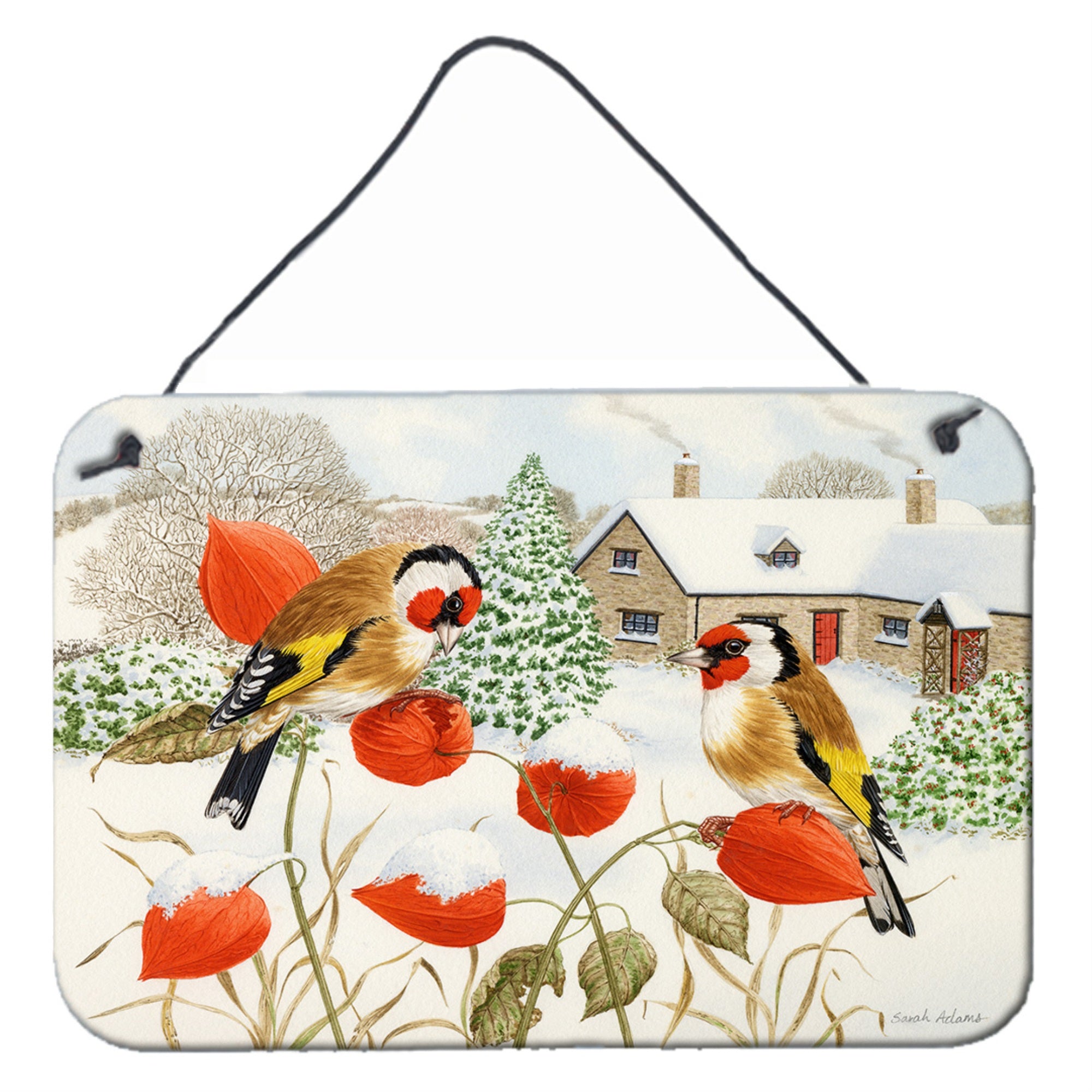 'Caroline'S Treasures European Goldfinches Wall Or Door Hanging Prints Asa2189Ds812, 8Hx12W, Multicolor''