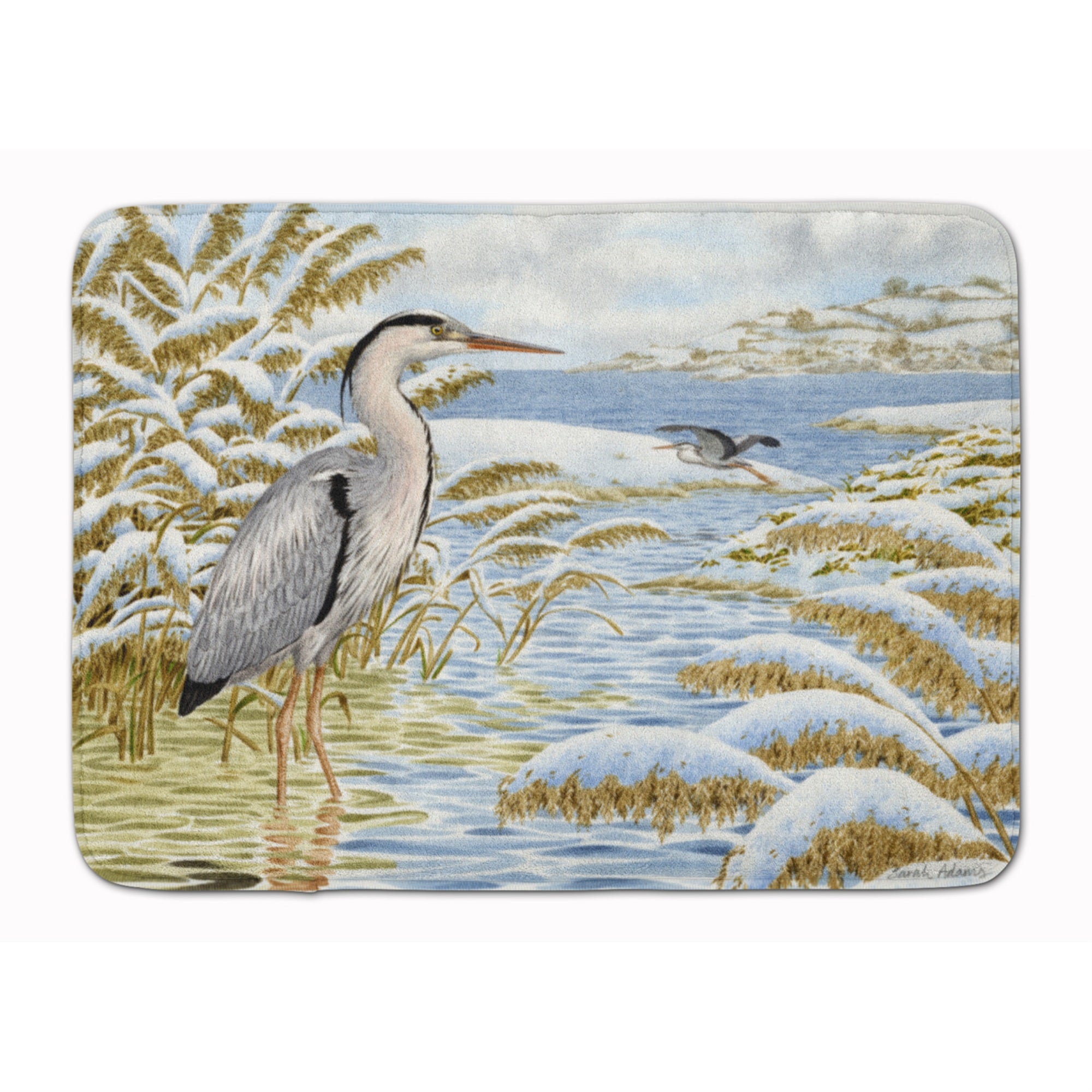 'Caroline'S Treasures Blue Heron By The Water Floor Mat, 19'''' X 27'''', Multicolor''