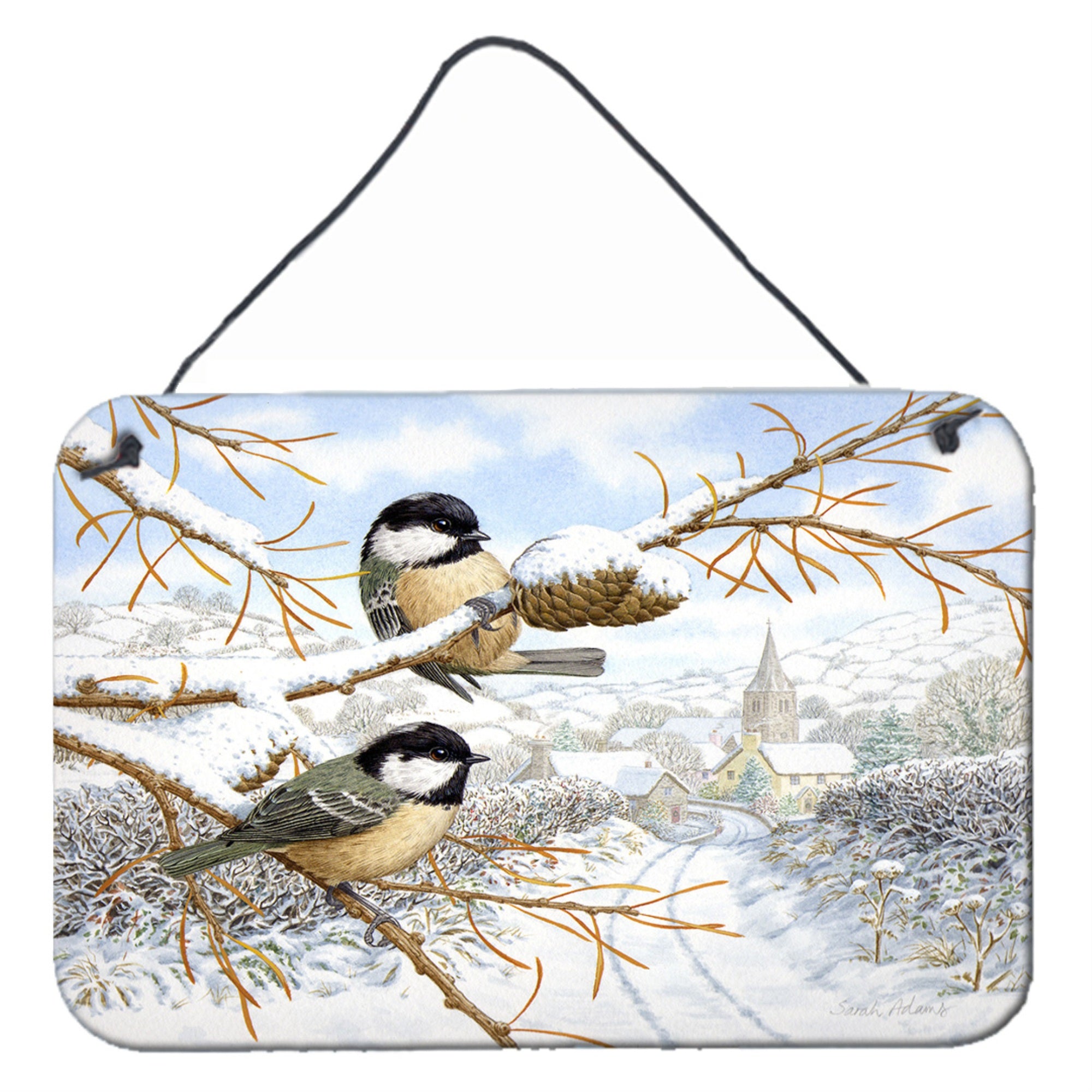 'Caroline'S Treasures Coal Tits Wall Or Door Hanging Prints Asa2192Ds812, 8Hx12W, Multicolor''