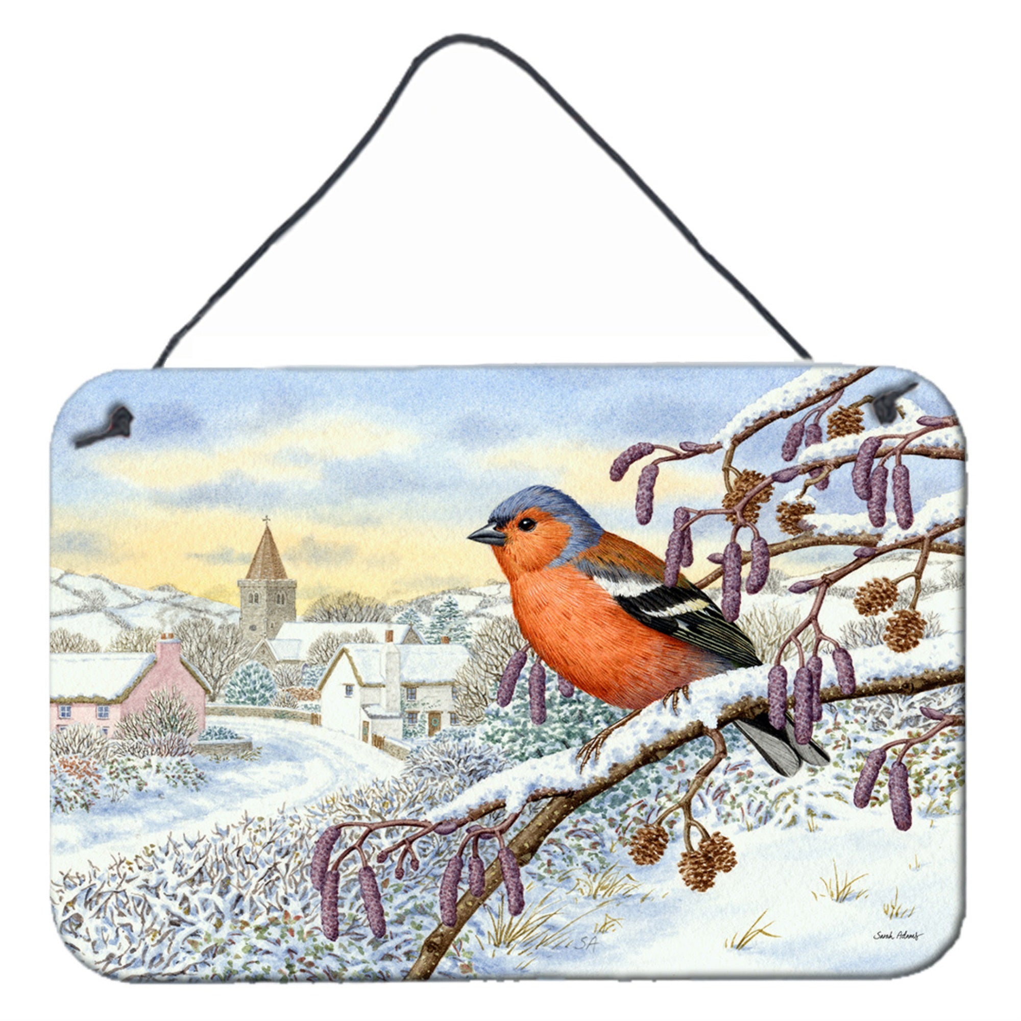 'Caroline'S Treasures Bull Finch Wall Or Door Hanging Prints Asa2193Ds812, 8Hx12W, Multicolor''