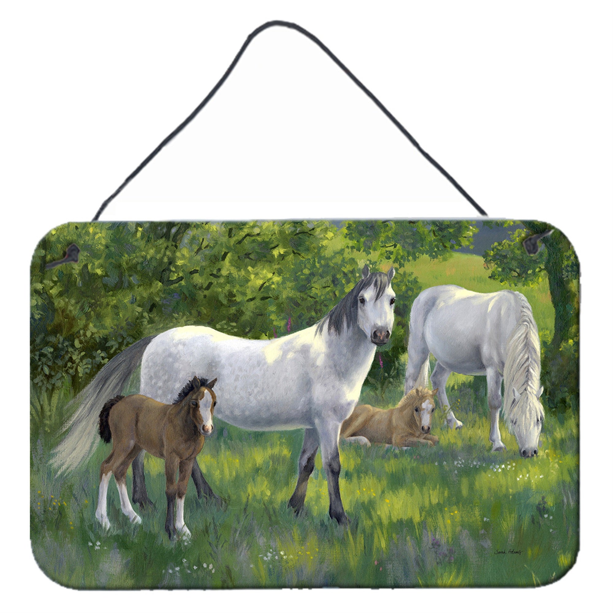 'Caroline'S Treasures Group Of Horses Wall Or Door Hanging Prints Asa2195Ds812, 8Hx12W, Multicolor''