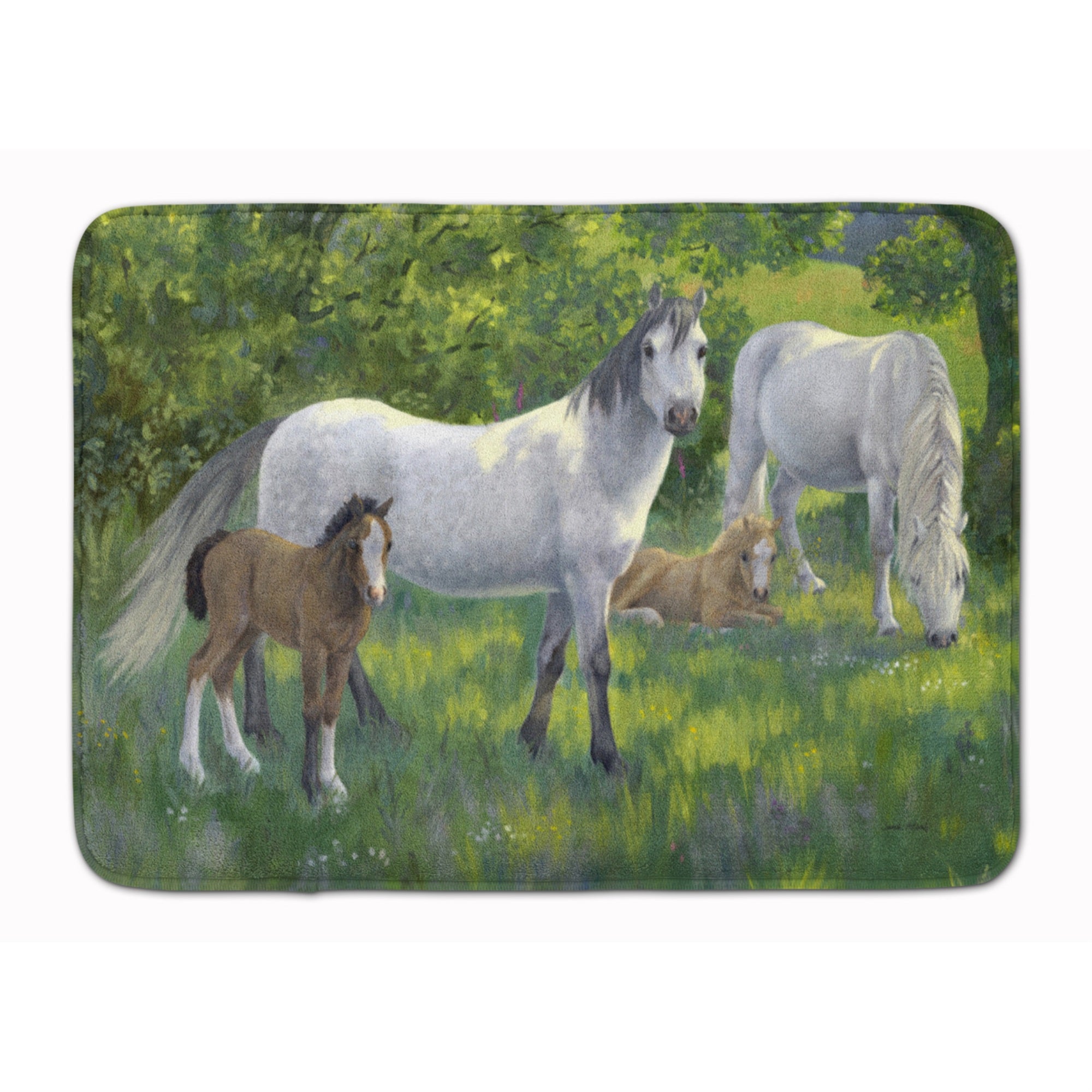 'Caroline'S Treasures Group Of Horses Floor Mat, 19'''' X 27'''', Multicolor''