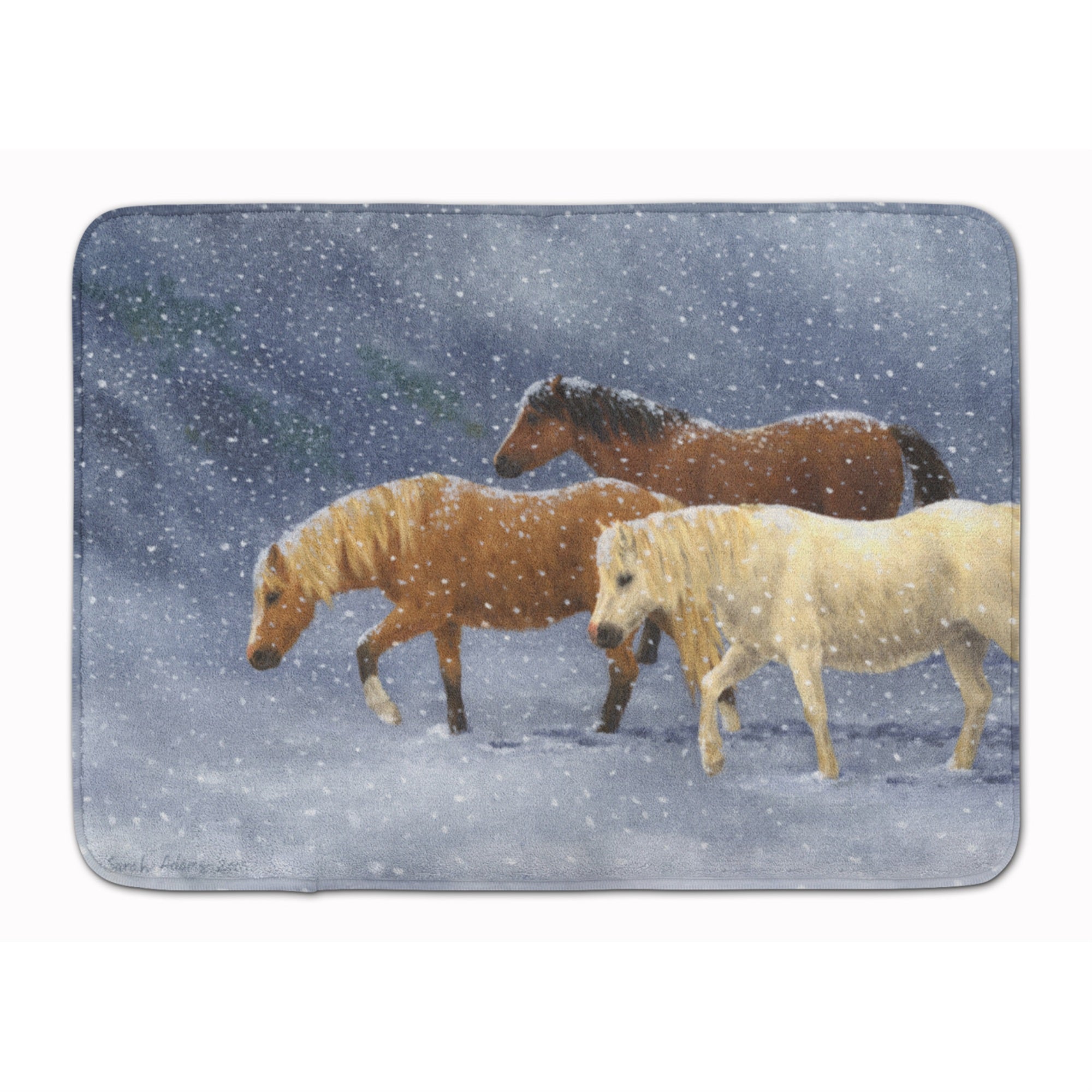 'Caroline'S Treasures Seeking Shelter Horses Floor Mat, 19'''' X 27'''', Multicolor''