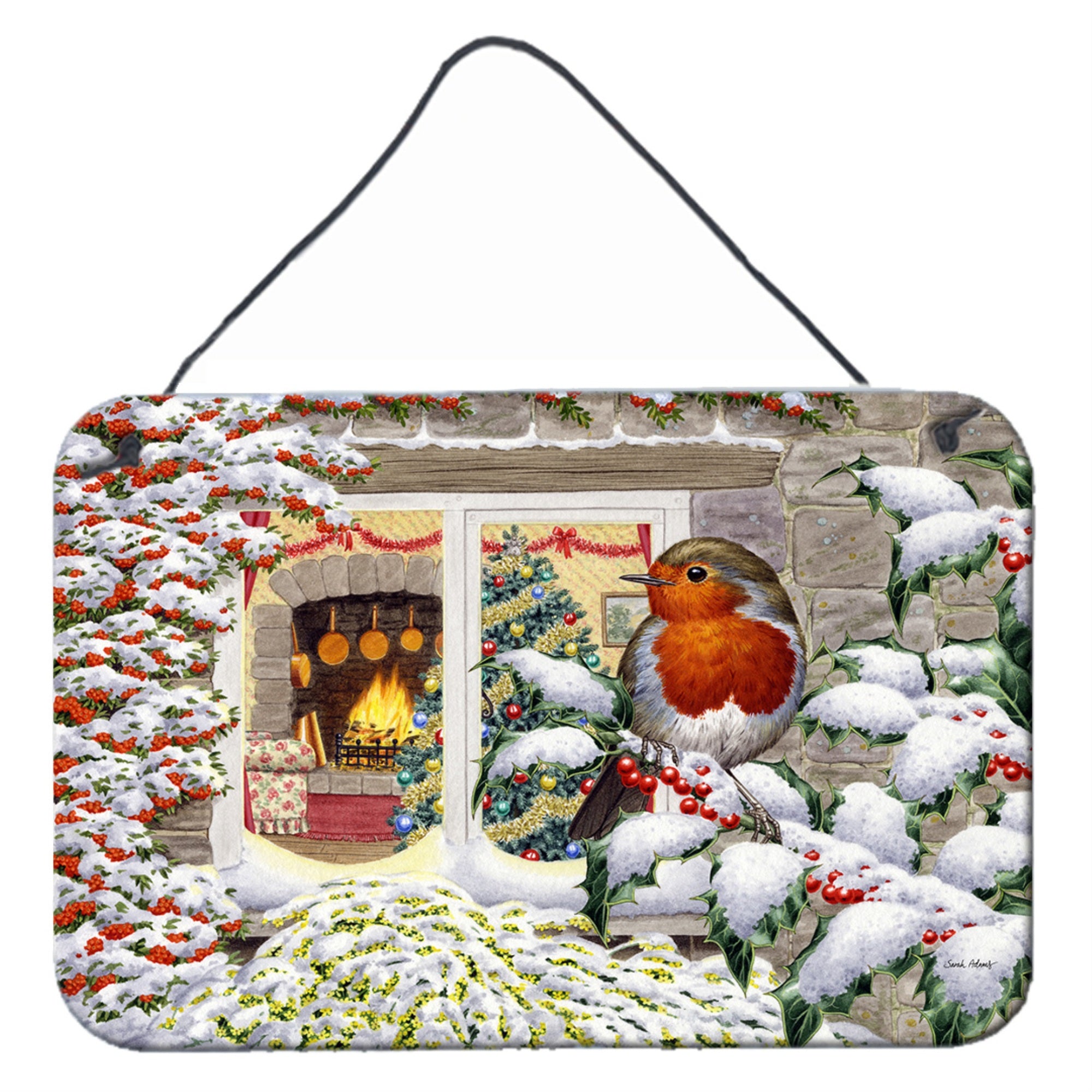 'Caroline'S Treasures European Robin Wall Or Door Hanging Prints Asa2199Ds812, 8Hx12W, Multicolor''