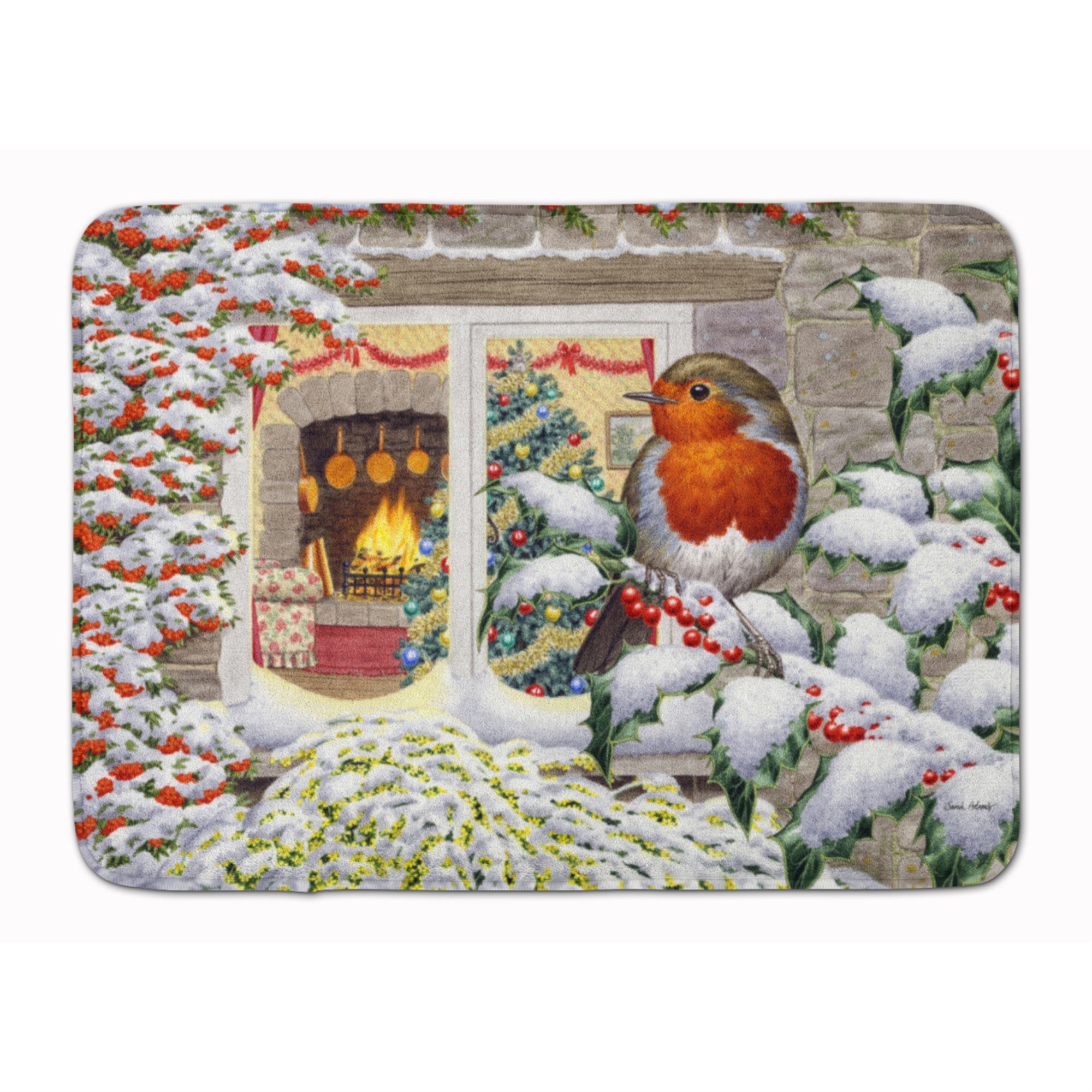 'Caroline'S Treasures European Robin Floor Mat, 19'''' X 27'''', Multicolor''