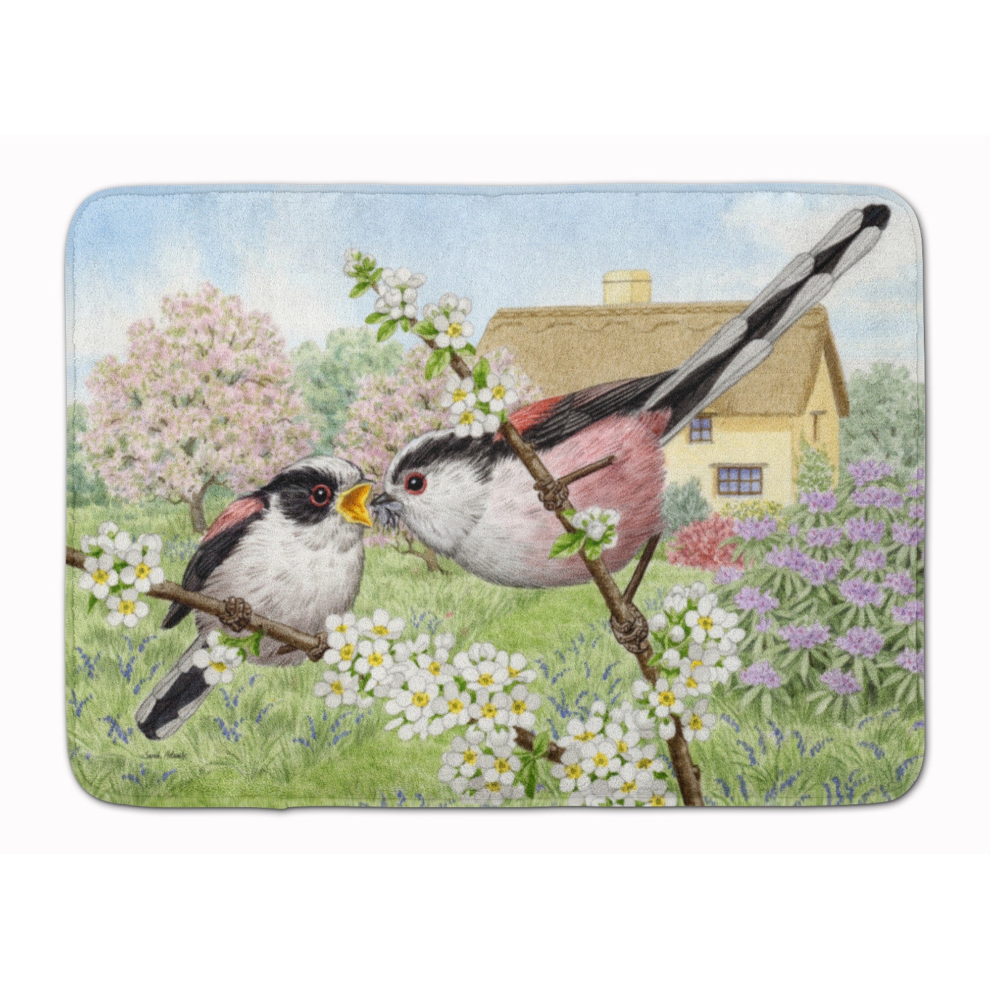 'Caroline'S Treasures Long Tailed Tits Floor Mat, 19'''' X 27'''', Multicolor''