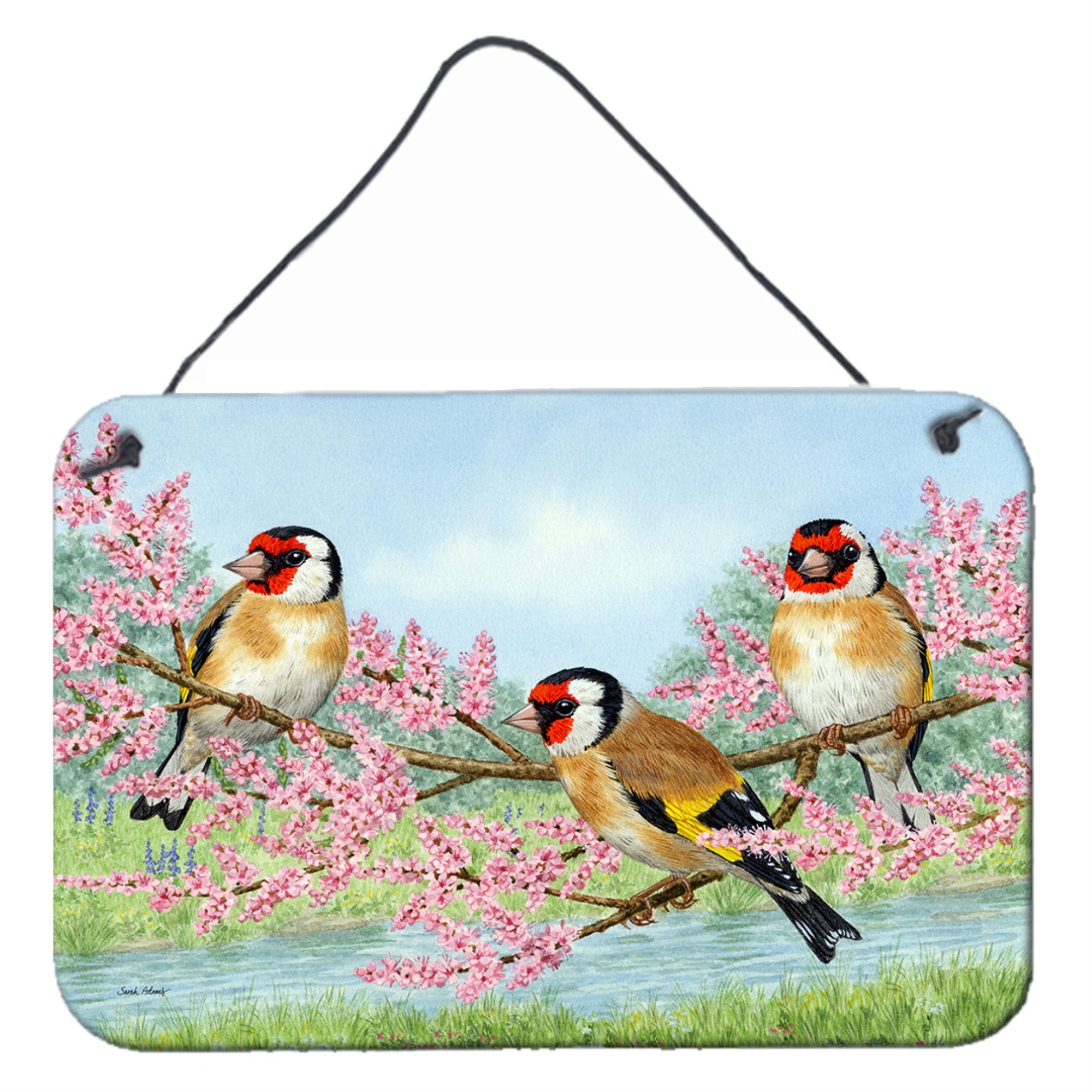 'Caroline'S Treasures European Goldfinch Wall Or Door Hanging Prints Asa2202Ds812, 8Hx12W, Multicolor''