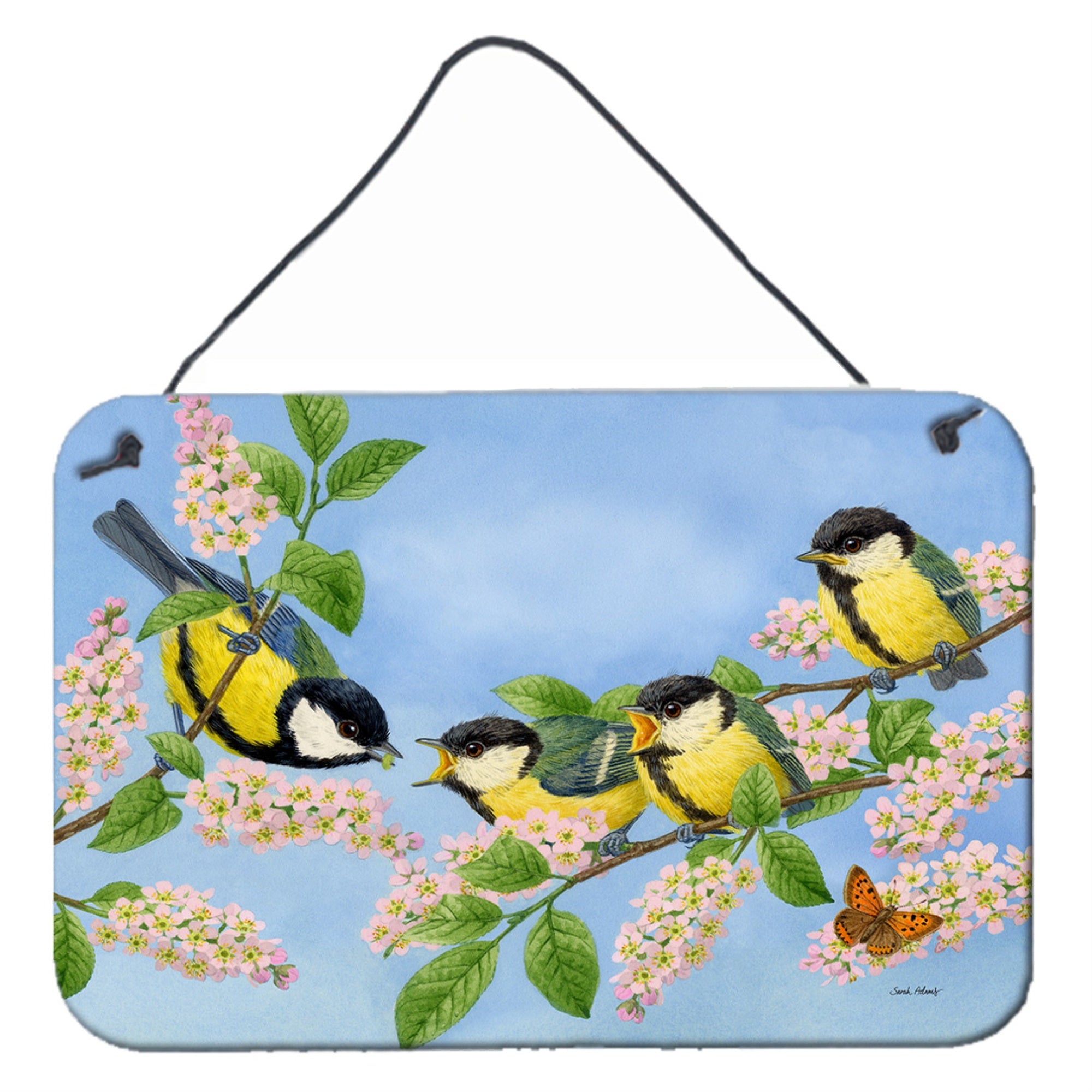 'Caroline'S Treasures Tit Family Of Birds Wall Or Door Hanging Prints Asa2203Ds812, 8Hx12W, Multicolor''