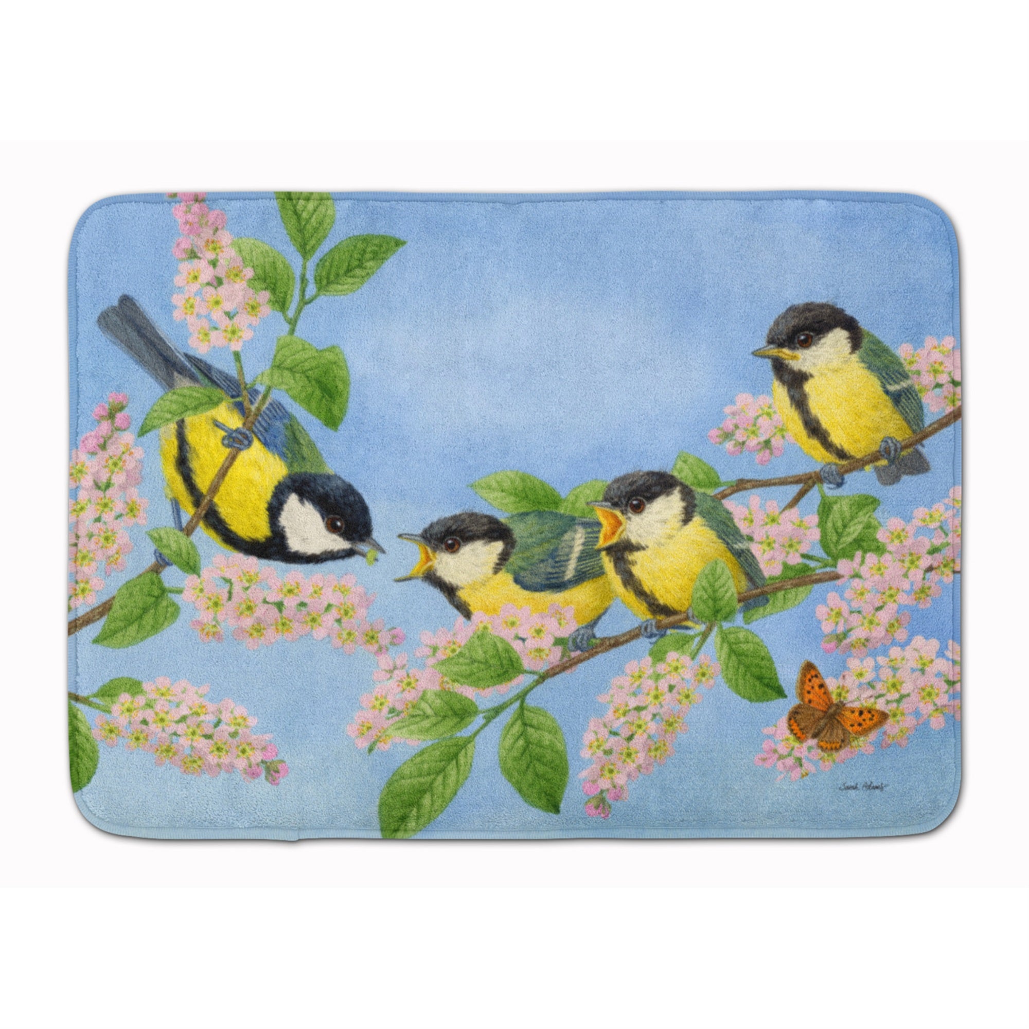 'Caroline'S Treasures Tit Family Of Birds Floor Mat, 19'''' X 27'''', Multicolor''