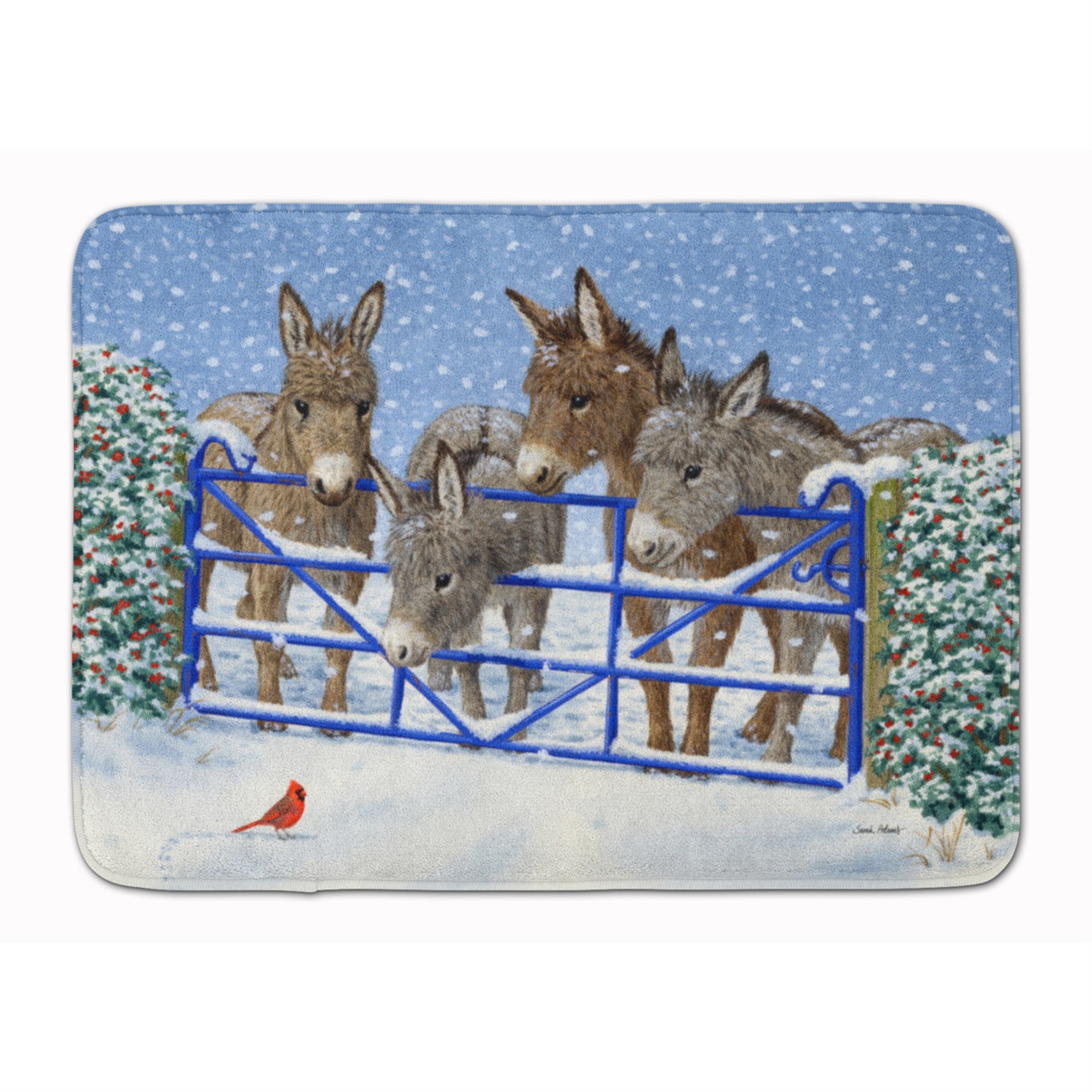 'Caroline'S Treasures Donkeys And Cardinal Floor Mat, 19'''' X 27'''', Multicolor''
