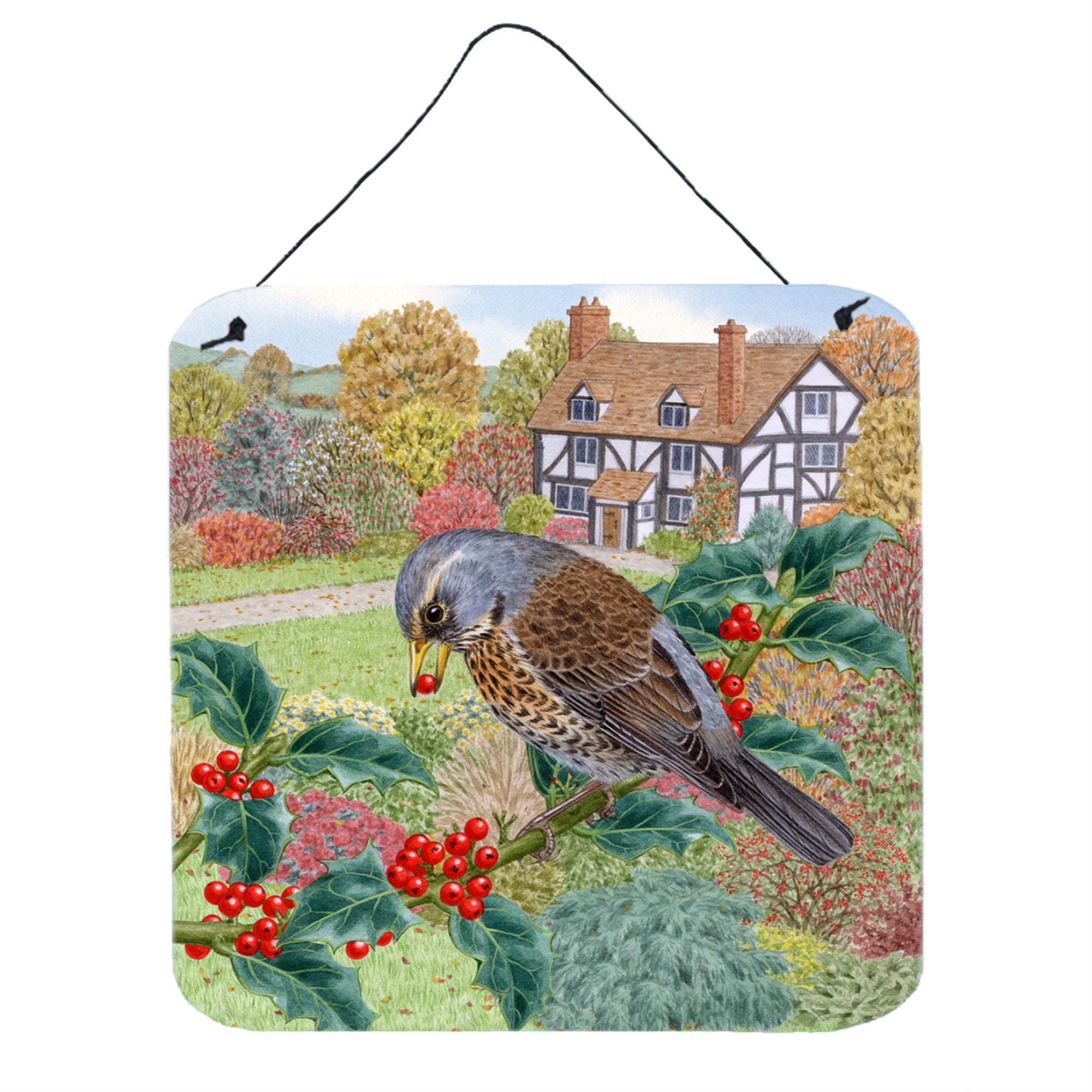 'Caroline'S Treasures Fieldfare By Sarah Adams Wall Or Door Hanging Prints Asad0678Ds66, 6Hx6W, Multicolor''