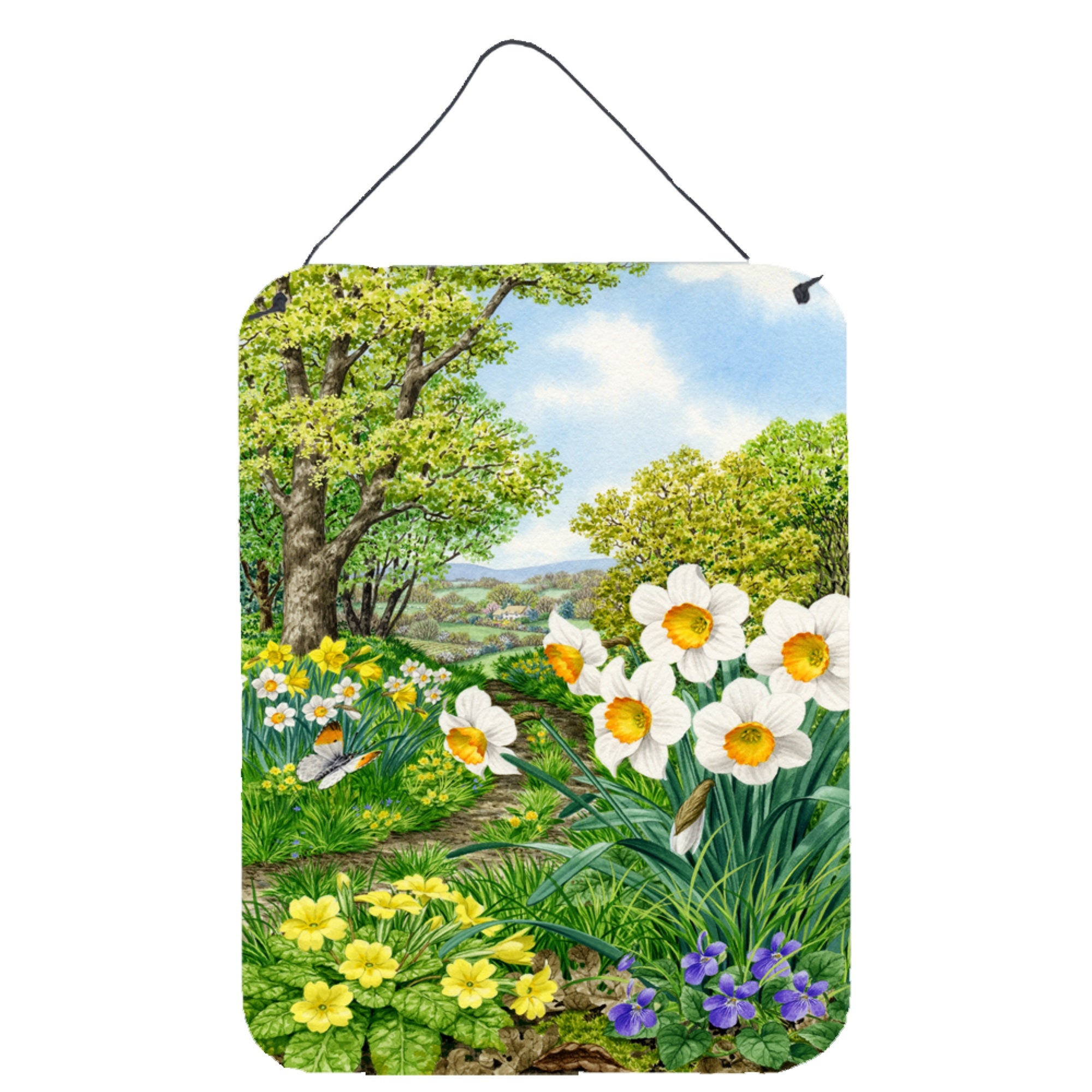 'Caroline'S Treasures Spring Flowers By Sarah Adams Wall Or Door Hanging Prints Asad778Ds1216, 16Hx12W, Multicolor''
