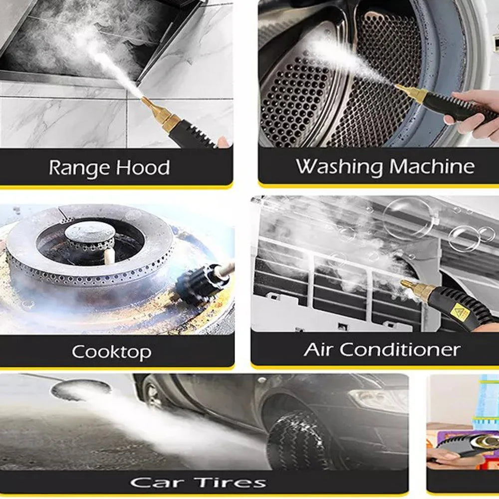 3500W High Pressure Steam Cleaner, Portable Handheld High Temperature Steam Cleaning Machine for Car Detailing, Kitchen, Bathroom, Grout, Tile, Upholstery & Household Deep Cleaning