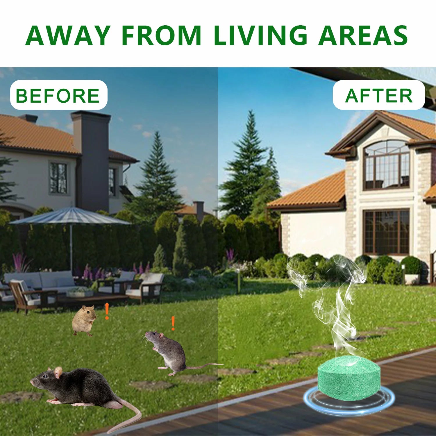 Rodent Repellent Balls, 48 PCS Rodent Control, Natural Mouse Repellent Peppermint Oil for Mice, Rats, Squirrels, Skunks, Raccoon, Spiders and Pests, Keeps Pests Away Effectively from Garden & Home (Peppermint)