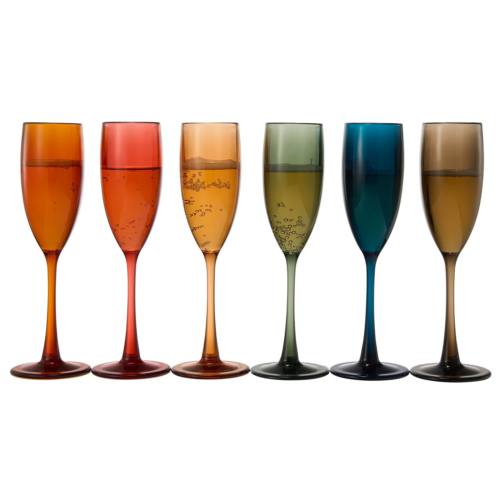 Eze Acrylic Champagne Flute Glassware, Set of 6
