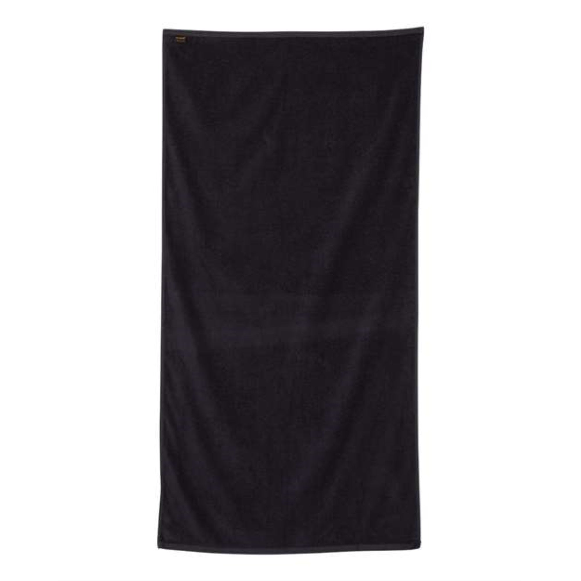 Q-Tees Velour Beach Towel - Black, One Size