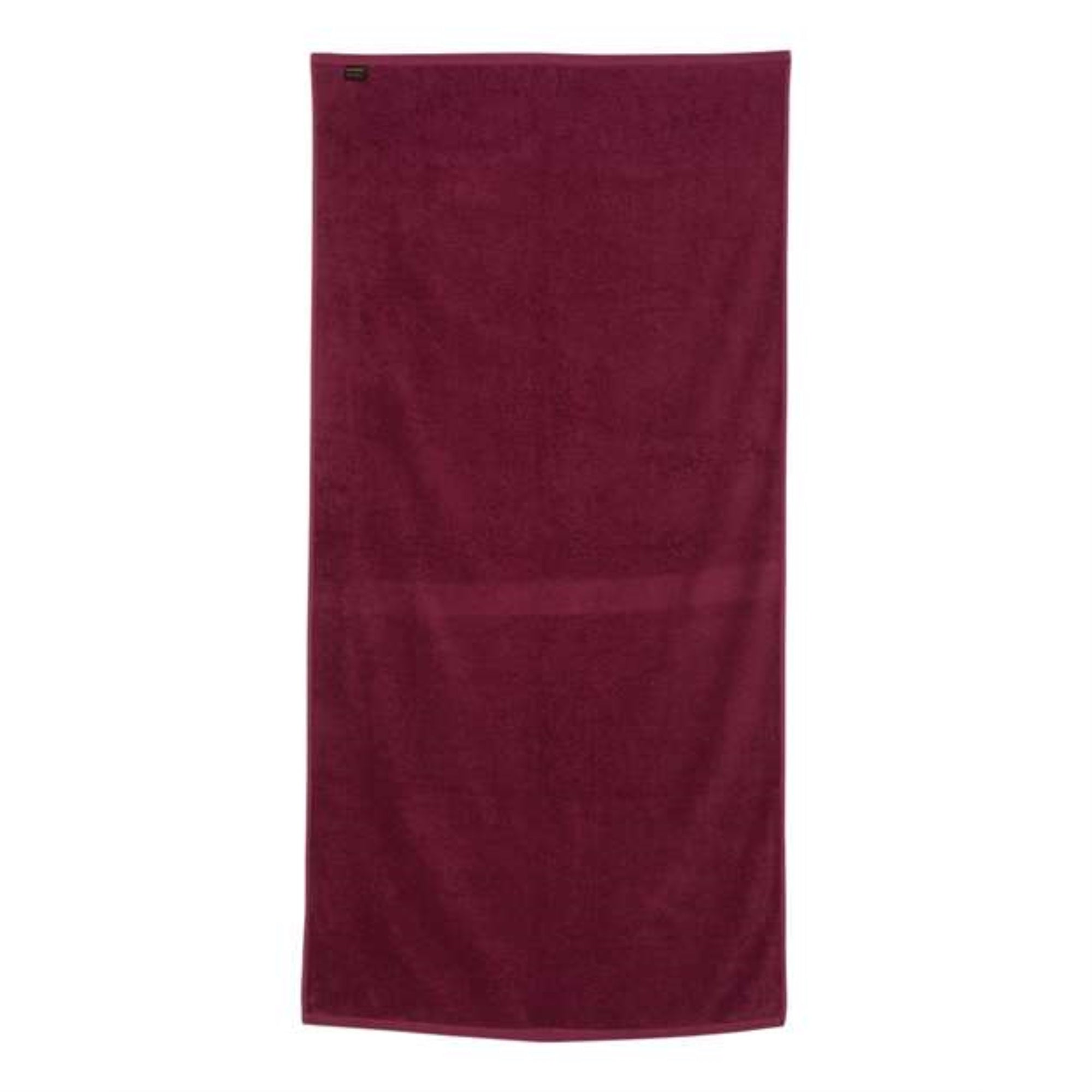 Q-Tees Velour Beach Towel - Maroon, One Size