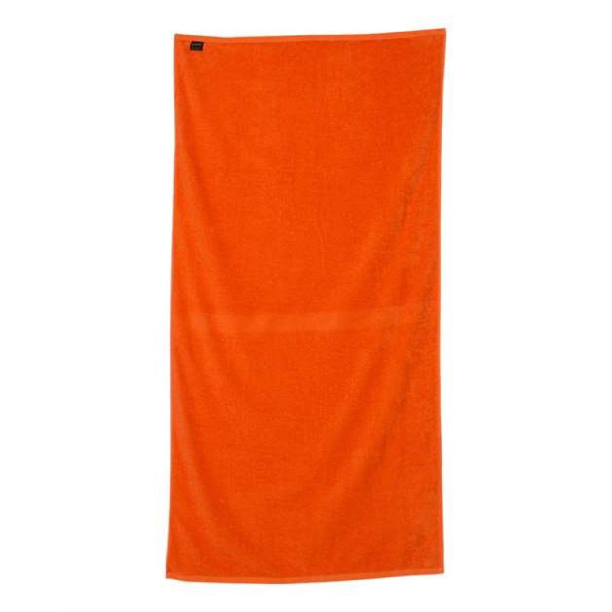 Q-Tees Velour Beach Towel - Orange, One Size