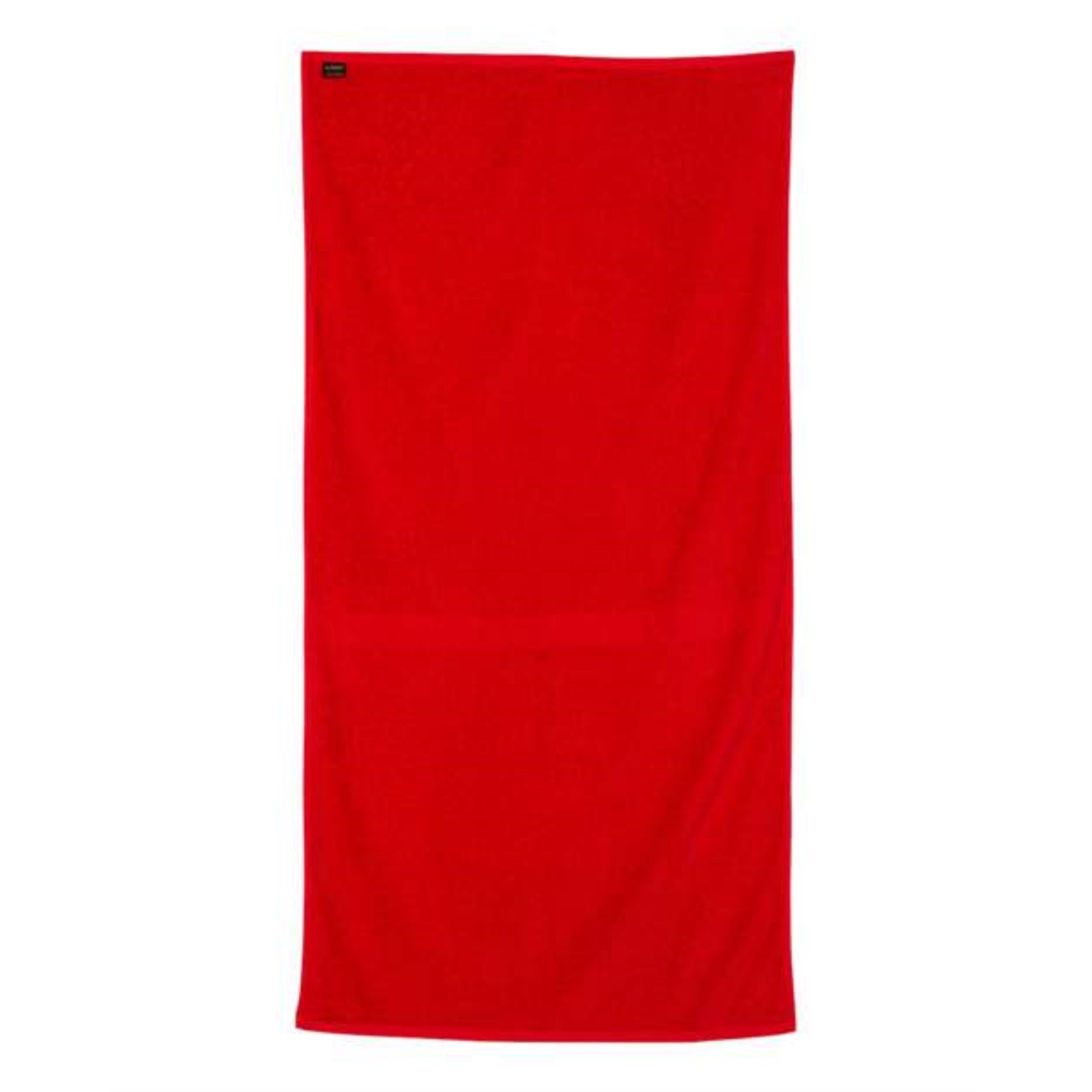 Q-Tees Velour Beach Towel - Red, One Size